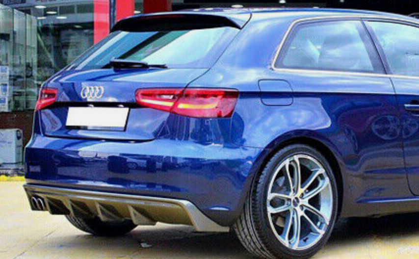 Difuzor bara spate fusta spoiler lip AUDI A3 8V 2013-2016 pentru bara standard TFB TUNING