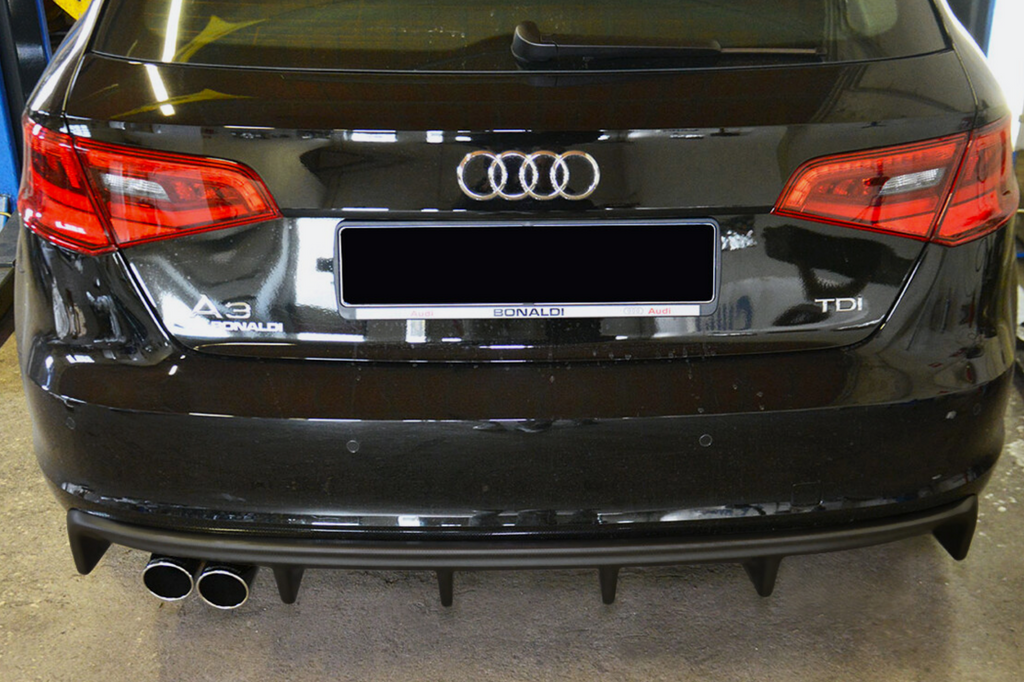 Difuzor bara spate fusta spoiler lip AUDI A3 8V 2013-2016 pentru bara standard TFB TUNING