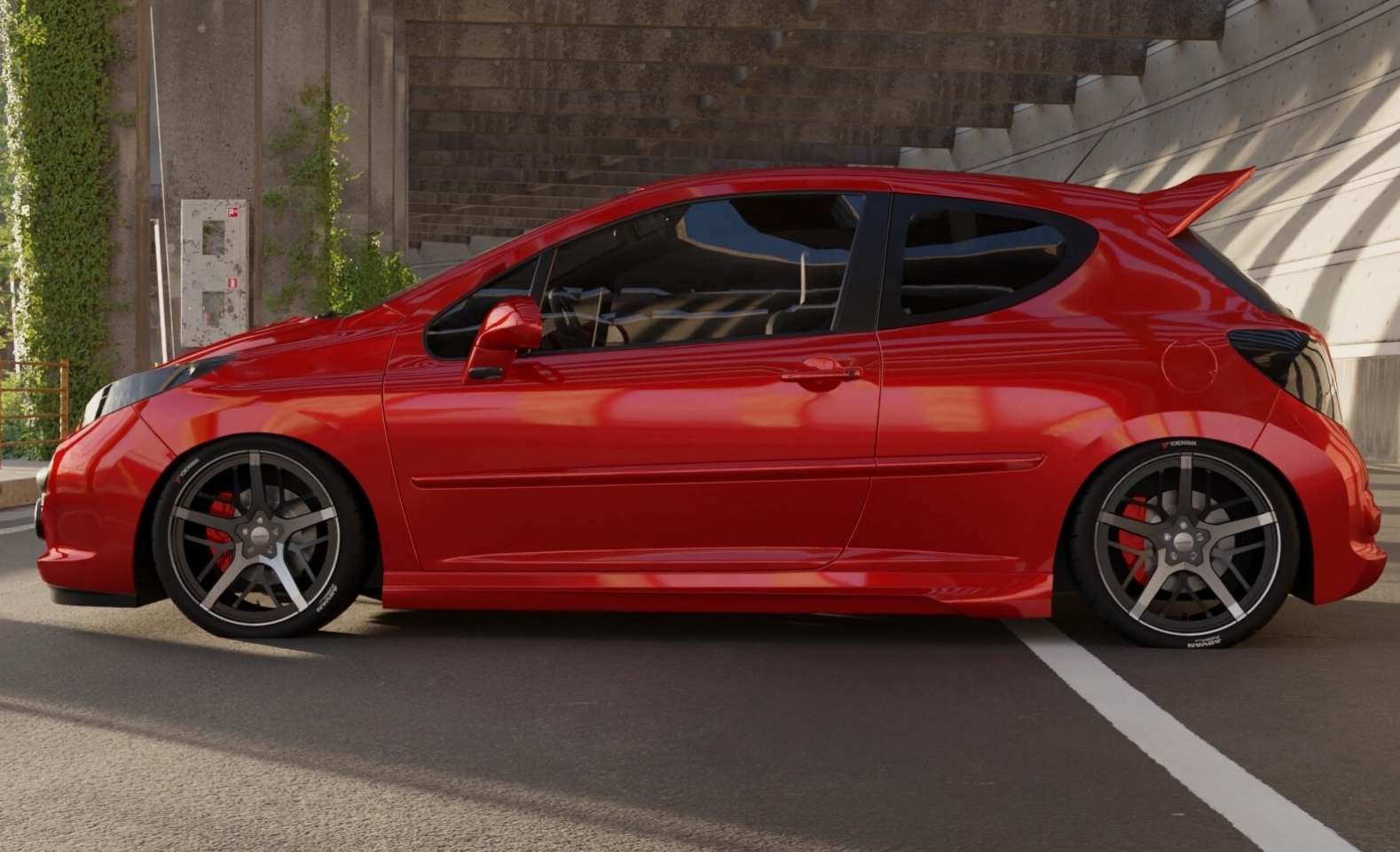 Eleron luneta portbagaj PEUGEOT 207 aspect WRC 2006-2012 TFB TUNING