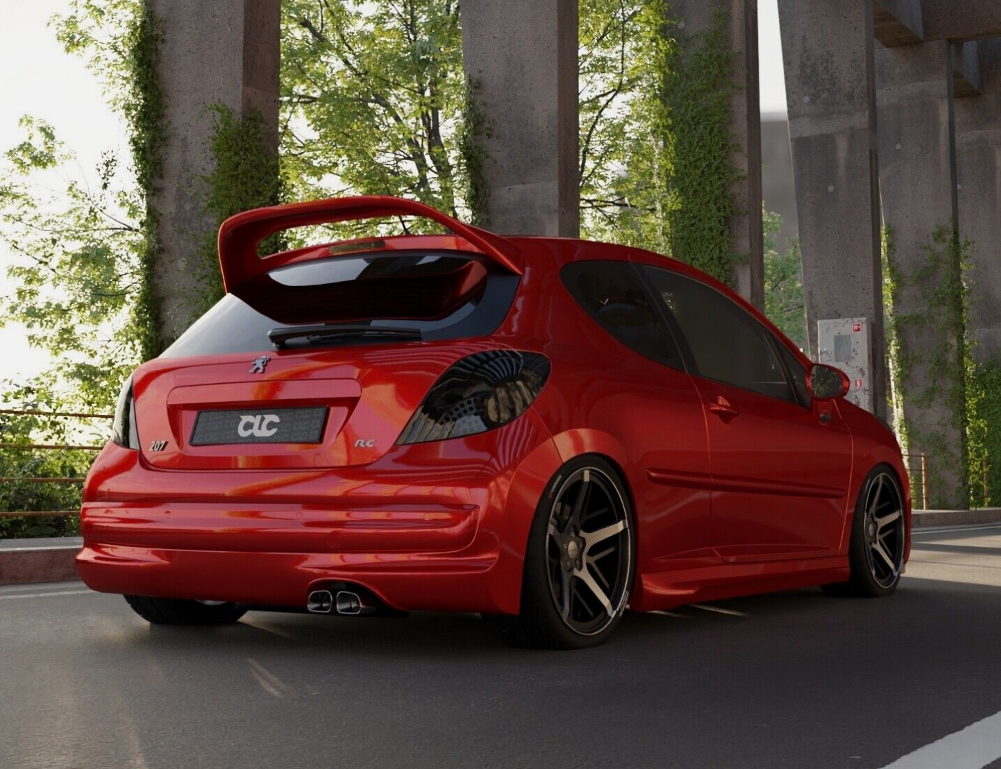 Eleron luneta portbagaj PEUGEOT 207 aspect WRC 2006-2012 TFB TUNING