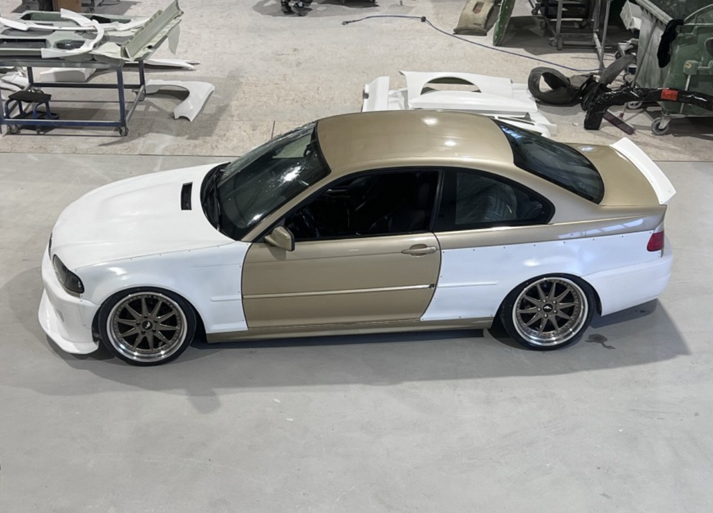BODY KIT BMW Seria 3 E46 COUPE Fata +3.5CM Spate +4.5 aspect FELONY FORM TFB TUNING