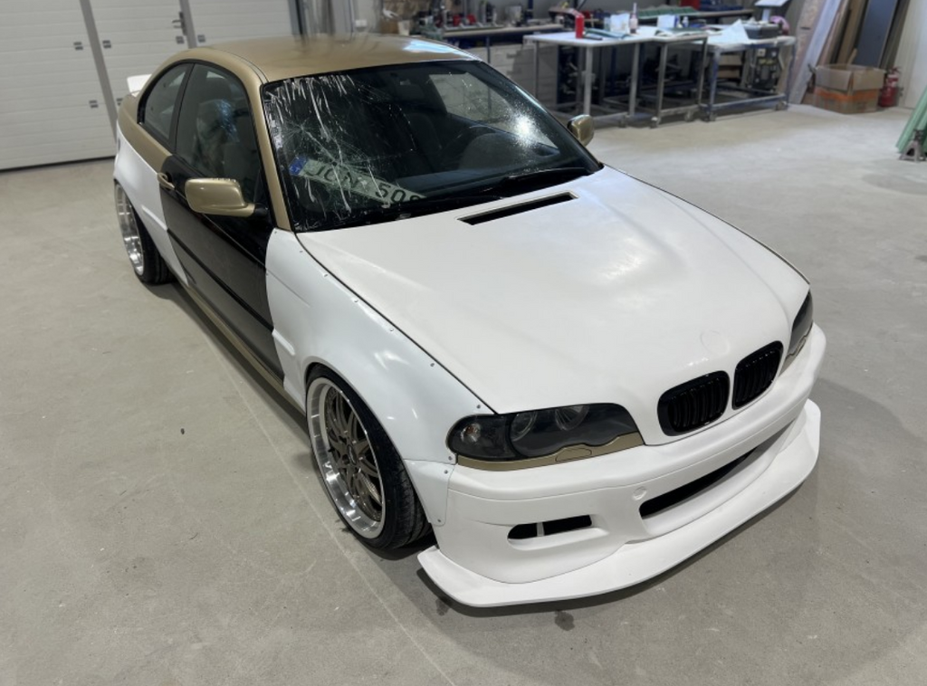 BODY KIT BMW Seria 3 E46 COUPE Fata +3.5CM Spate +4.5 aspect FELONY FORM TFB TUNING
