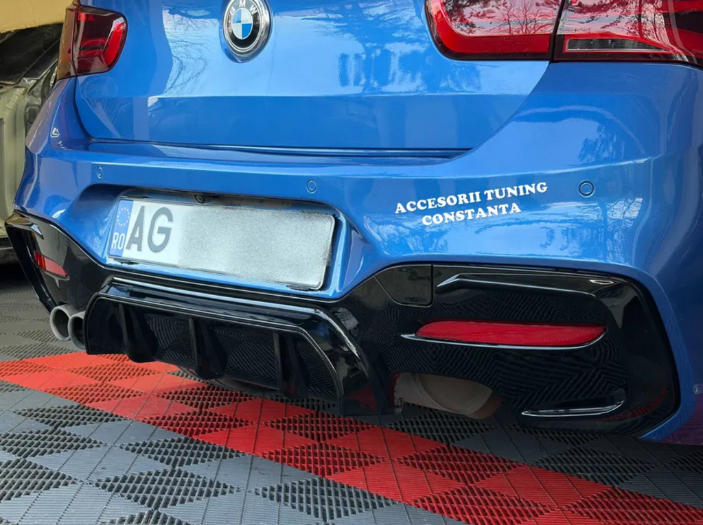 Difuzor Bara Spate - BMW SERIA 1 F20 LCI MTech Negru Lucios TFB TUNING