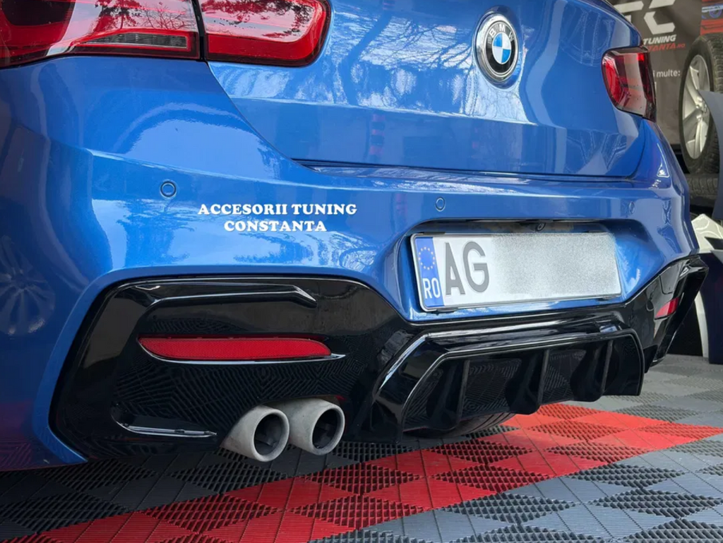 Difuzor Bara Spate - BMW SERIA 1 F20 LCI MTech Negru Lucios TFB TUNING