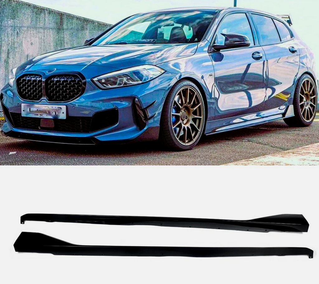 Praguri laterale BMW Seria 1 F40 negru lucios