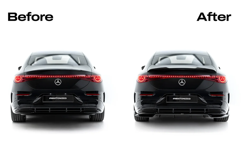 Prelungire difuzor bara spate spoiler fusta lip cu aripioare laterale Mercedes-Benz CLA EQ AMG-Line Coupe / Shooting Brake C174 / X174 - Maxton Design