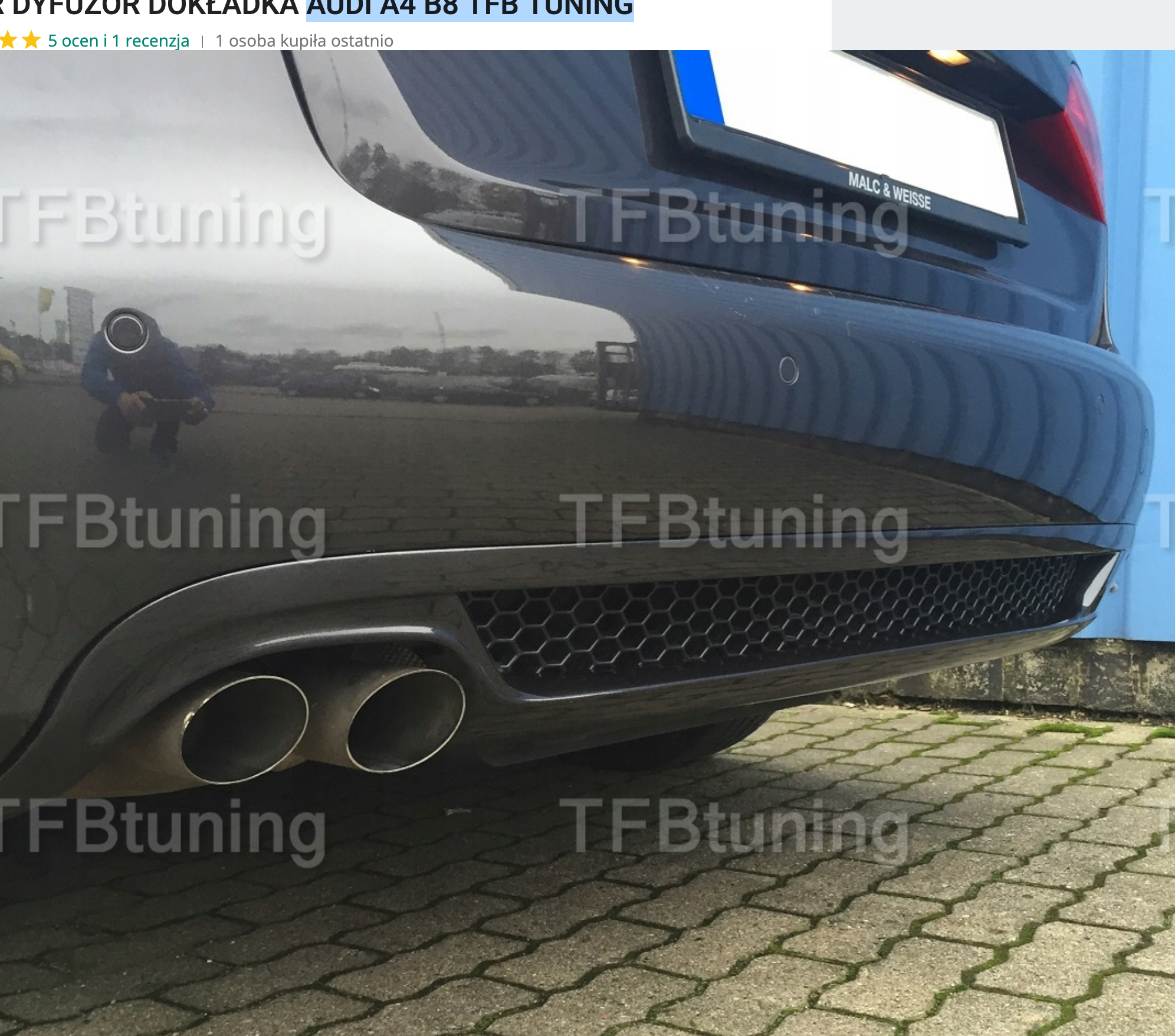 Difuzor bara spate fusta spoiler lip AUDI A4 B8 2007-2011 SEDAN AVANT SLINE S LINE S-LINE S4 RS4 TFB TUNING