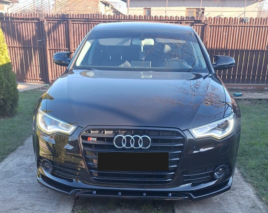 Prelungire spoiler față Audi A6 C7 2011–20114 ABS Nou vopsit negru lucios pentru bara normala Non Sline TFBT