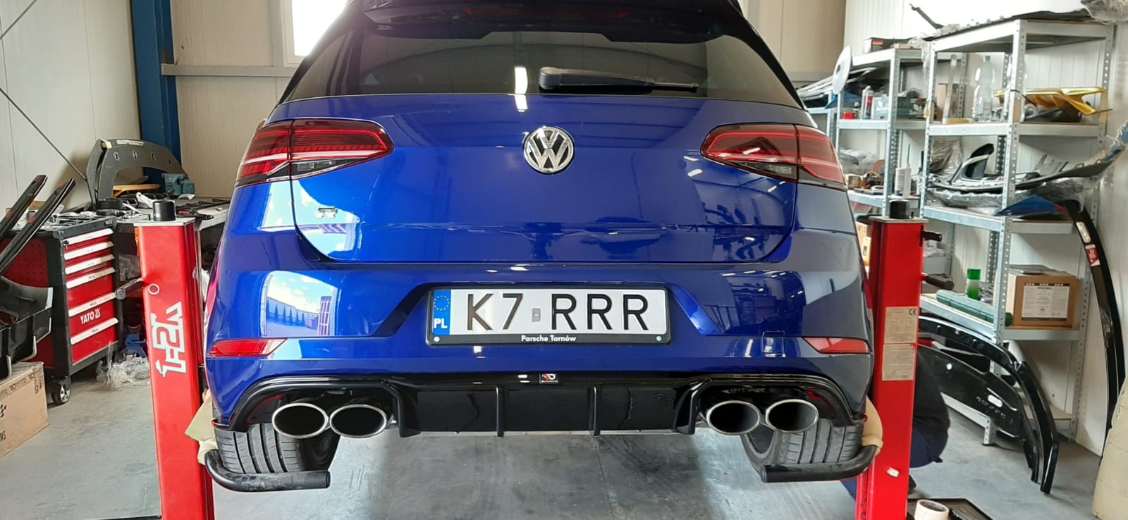 Prelungire difuzor bara spate Volkswagen Golf 7 R Facelift 2017-2019 v27 - Maxton Design