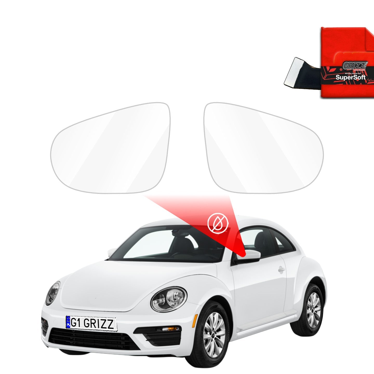 Folie de protecție împotriva ploii pentru oglinzile exterioare - Volkswagen Beetle (2011-2019)