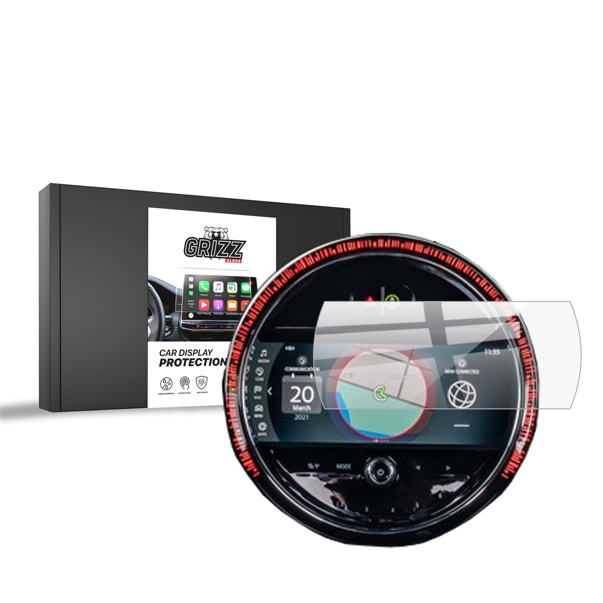 Folie de protecție pentru ecran pentru Mini Cooper S3 F56 (2013-2023) folie pentru navigație, rezistentă la zgârieturi, clară