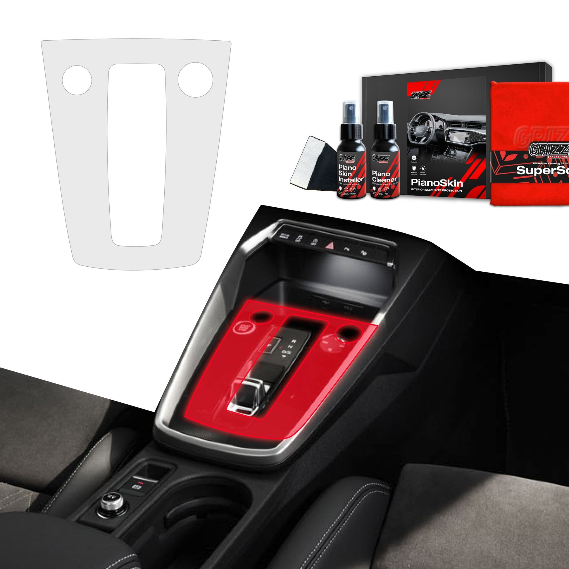 Folie de protecție pentru consola centrală Audi A3 8Y (2020-2024) mată