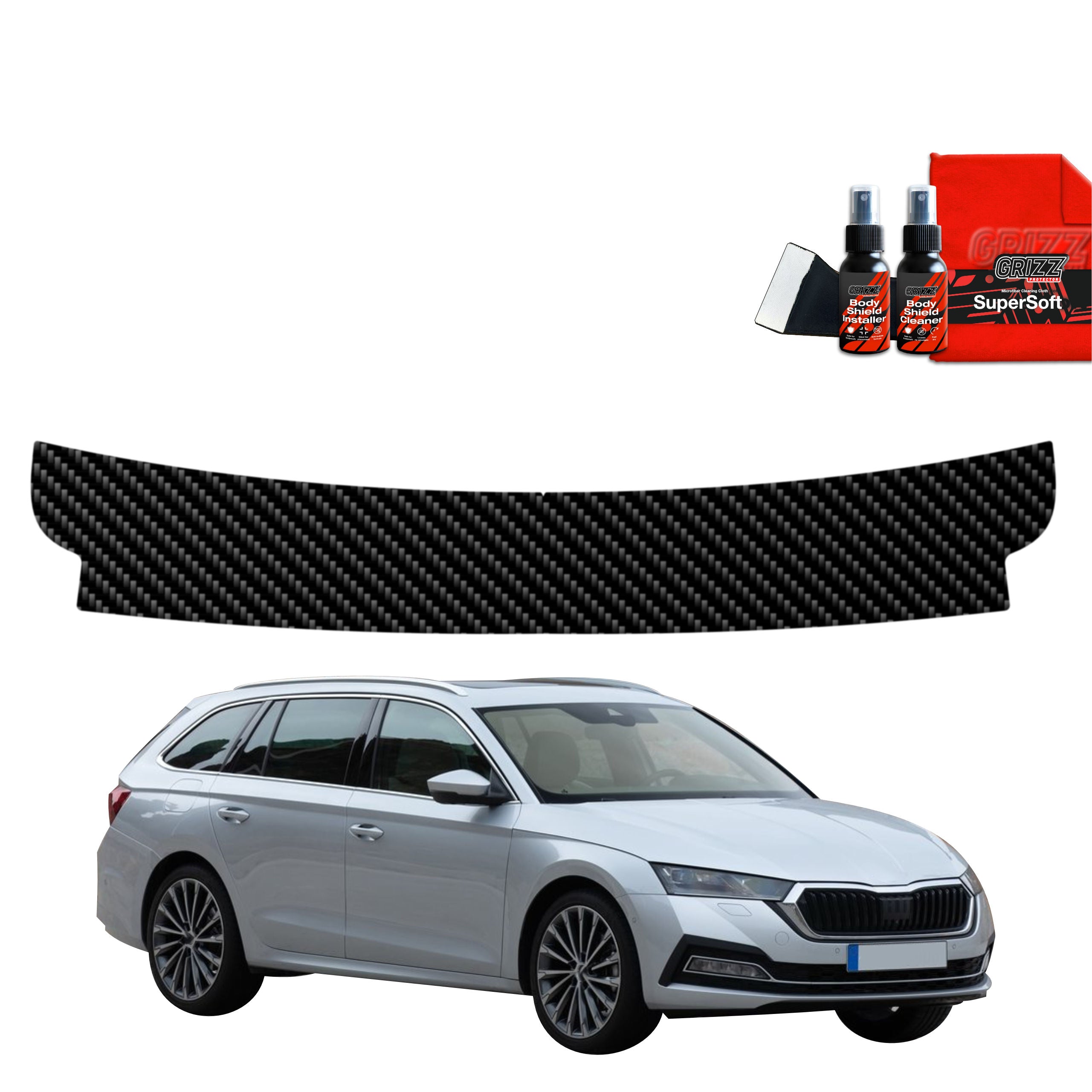 Folie de protecție din carbon pentru marginea de încărcare - Skoda Octavia 4 Combi (2019-2024)