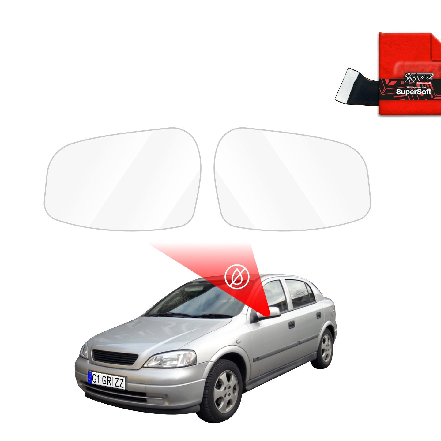 Folie de protecție împotriva ploii pentru oglinzile exterioare - Opel Astra G Hatchback 5D (1998-2009)