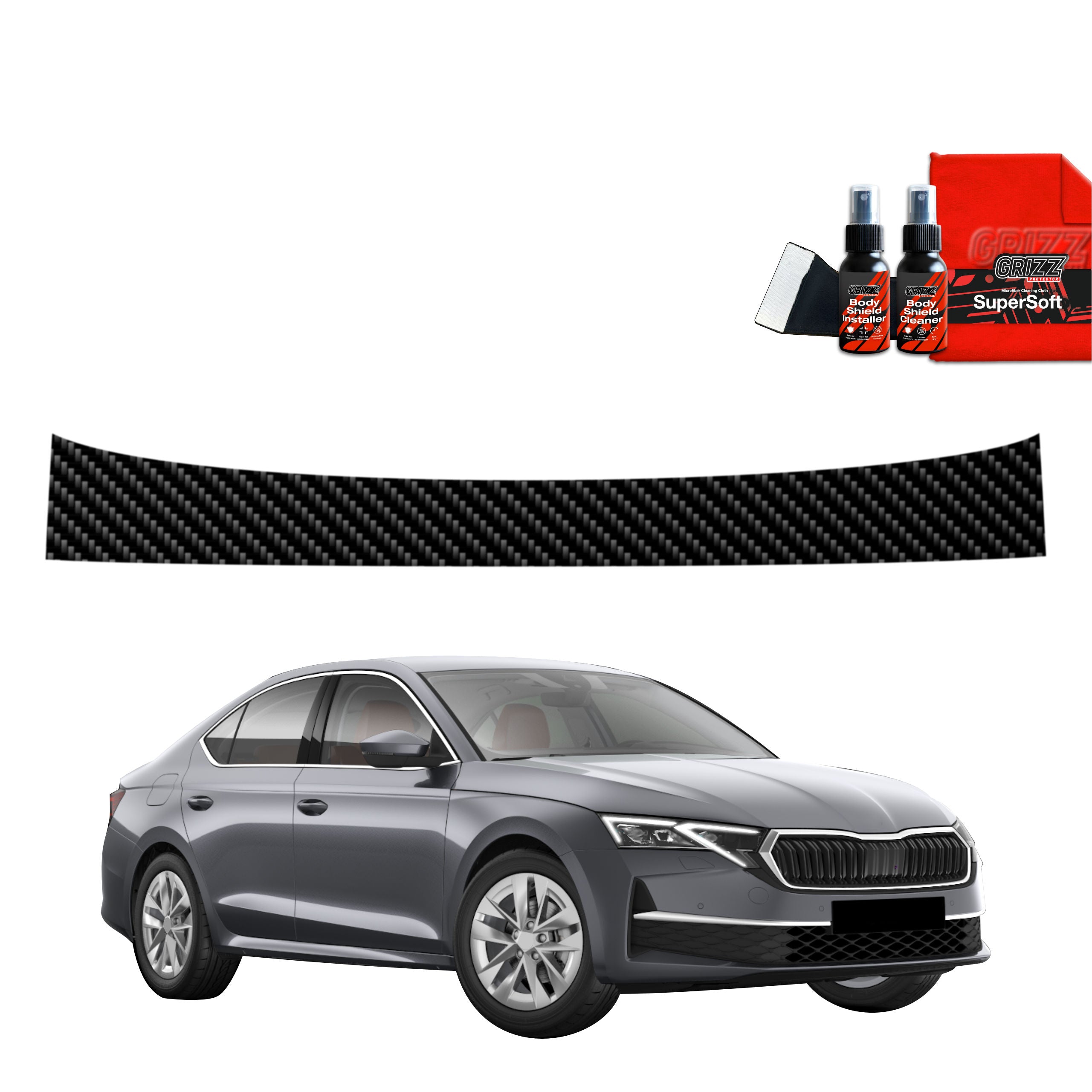 Folie de protecție din carbon pentru pragul portbagajului - Skoda Octavia 4 Hatchback Facelifting (2024-2025)
