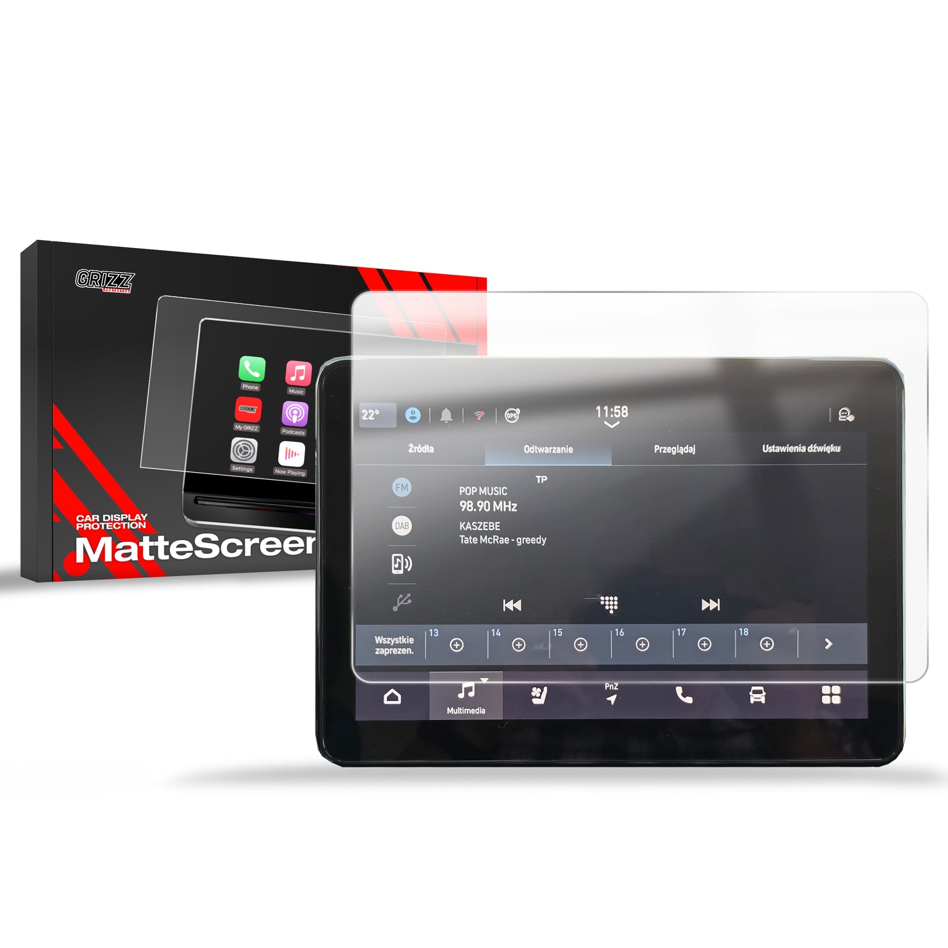 Folie de protecție pentru ecran pentru Citroen Jumper 10" (2024-2025) Anti-Amprentă, Mată