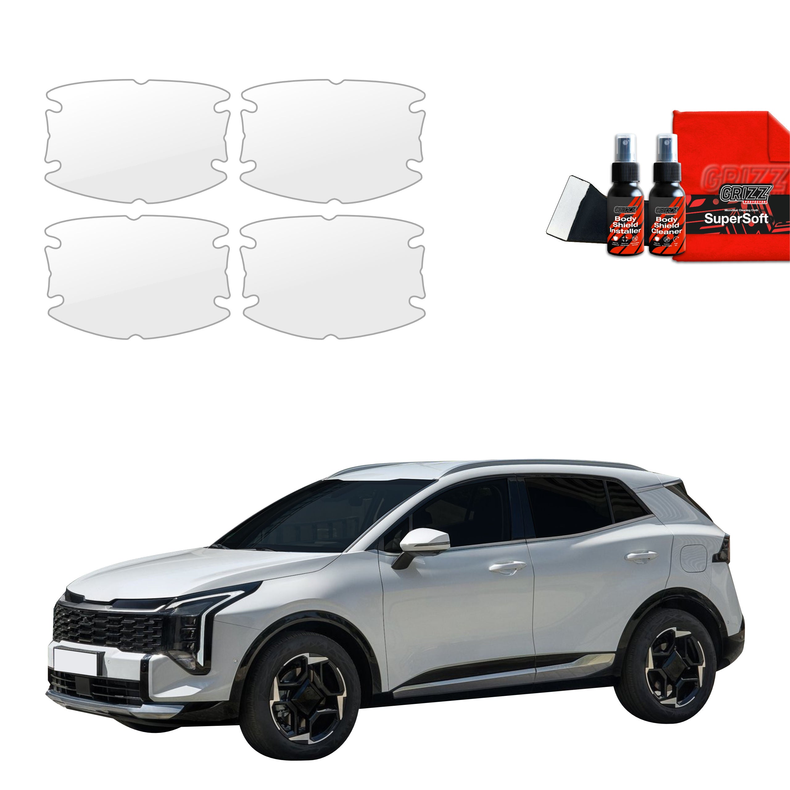 Folie de protecție 4în1 pentru mânerele ușilor - Kia Sportage 5 Facelift (2025)