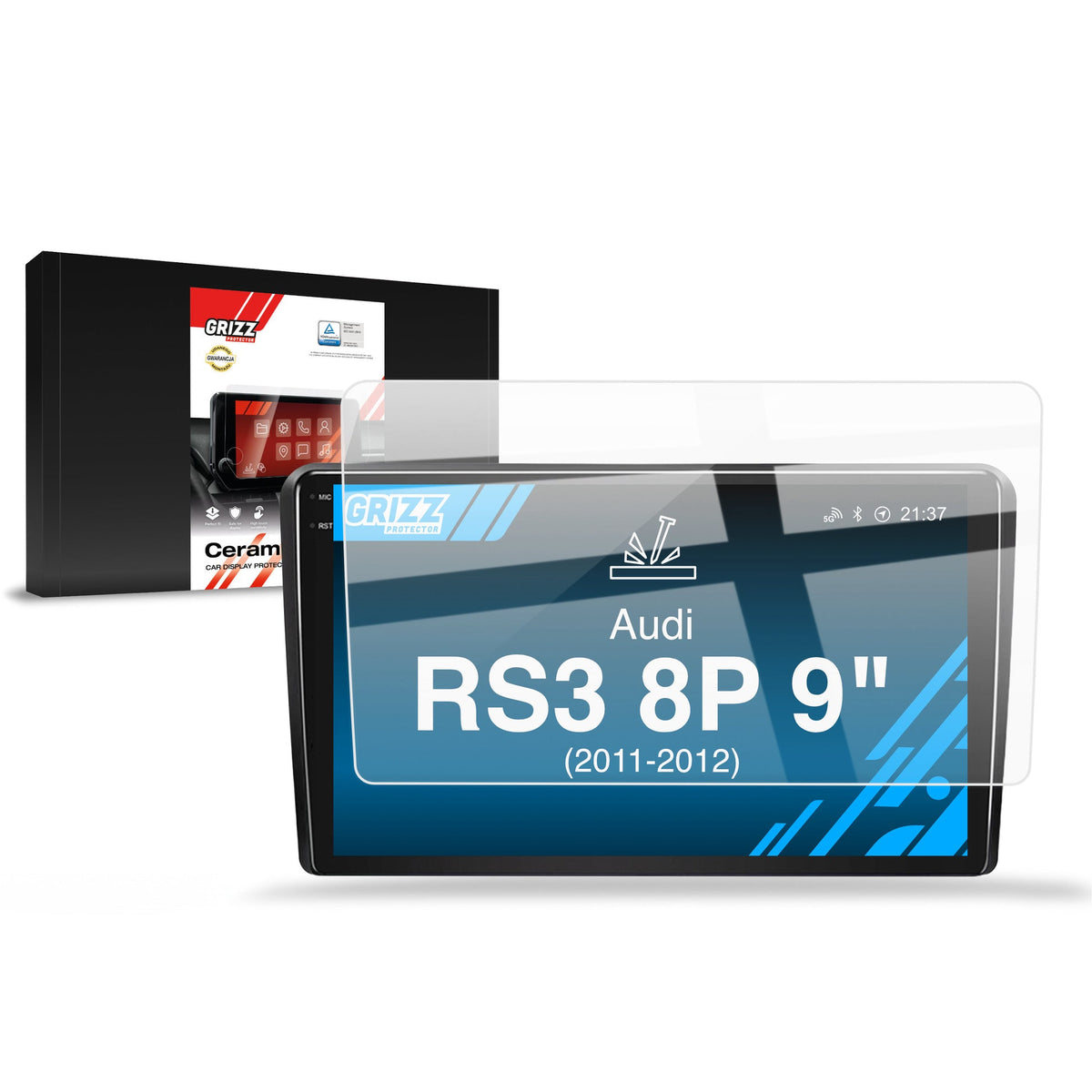 Folie de protecție pentru ecran pentru Audi RS3 8P Radio Android (2011-2012) Folie Navi, rezistentă la zgârieturi, clară