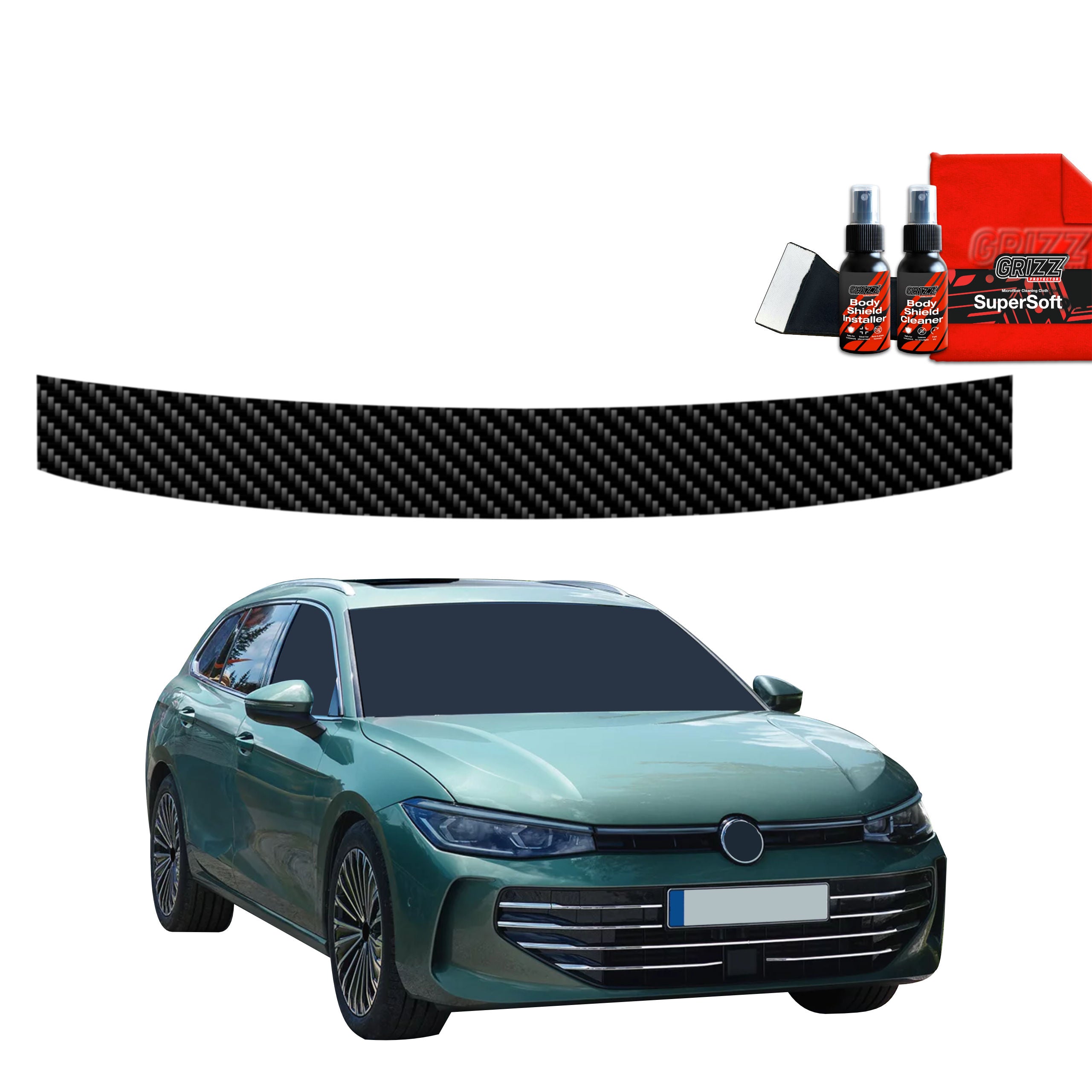 Folie de protecție din carbon pentru marginea portbagajului - Volkswagen VW Passat B9 (2024-2025)