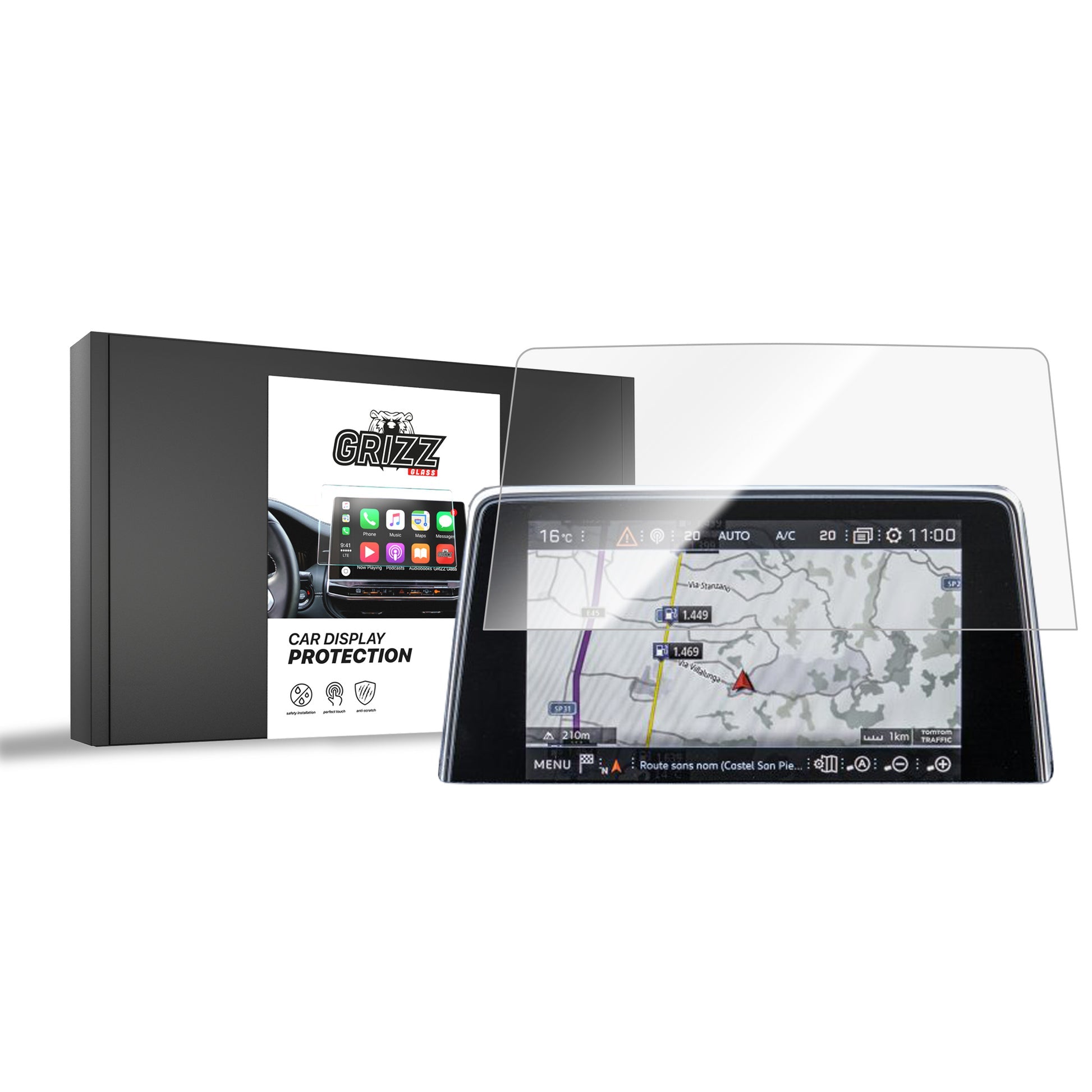 Folie de protecție pentru ecran pentru Peugeot 3008 GT 2 (2016-2020) folie navigație, rezistentă la zgârieturi, clară