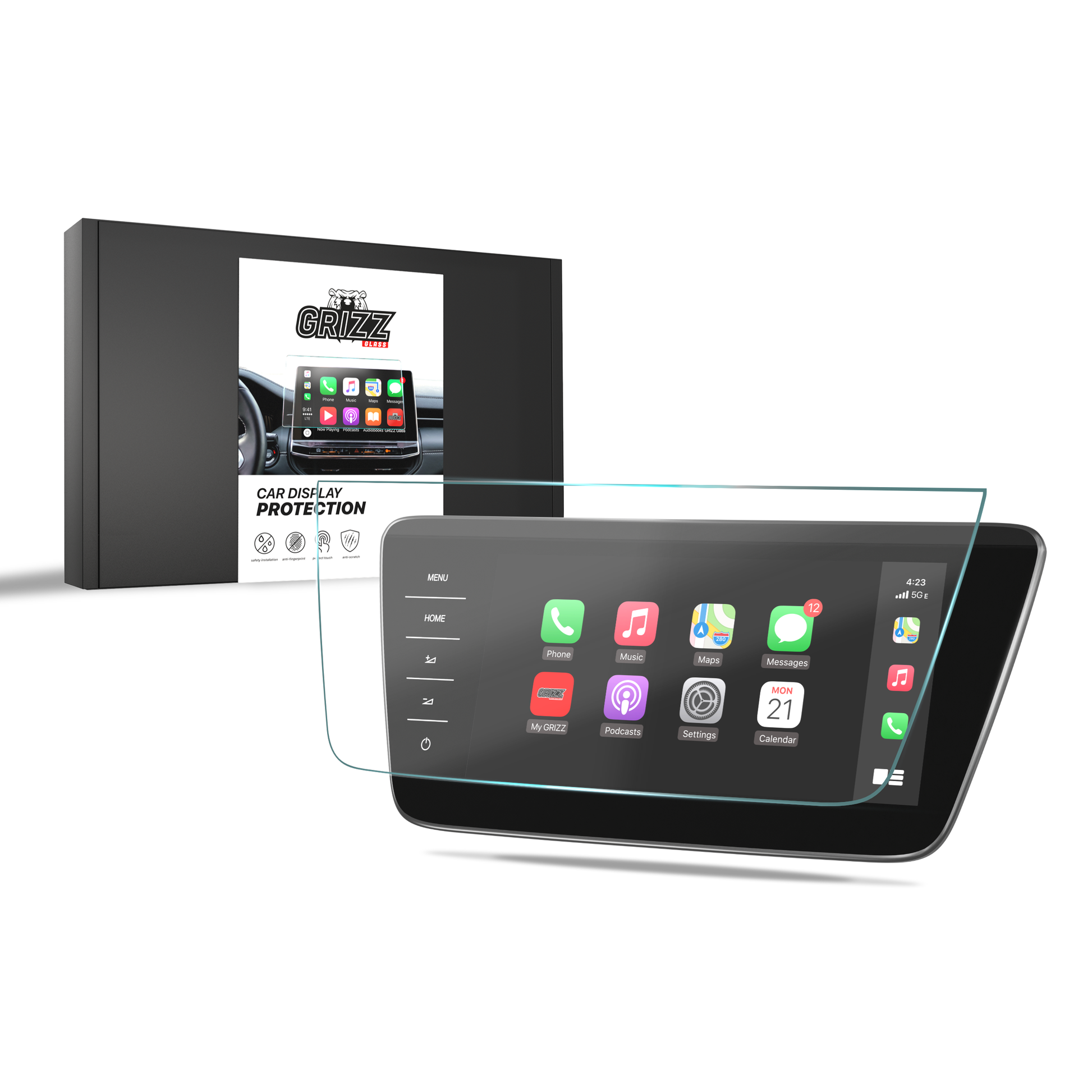 2 Folii de protecție pentru ecran pentru Skoda Superb 3 9,2" Columbus (2015-2024) folie pentru navigație, rezistentă la zgârieturi, clară