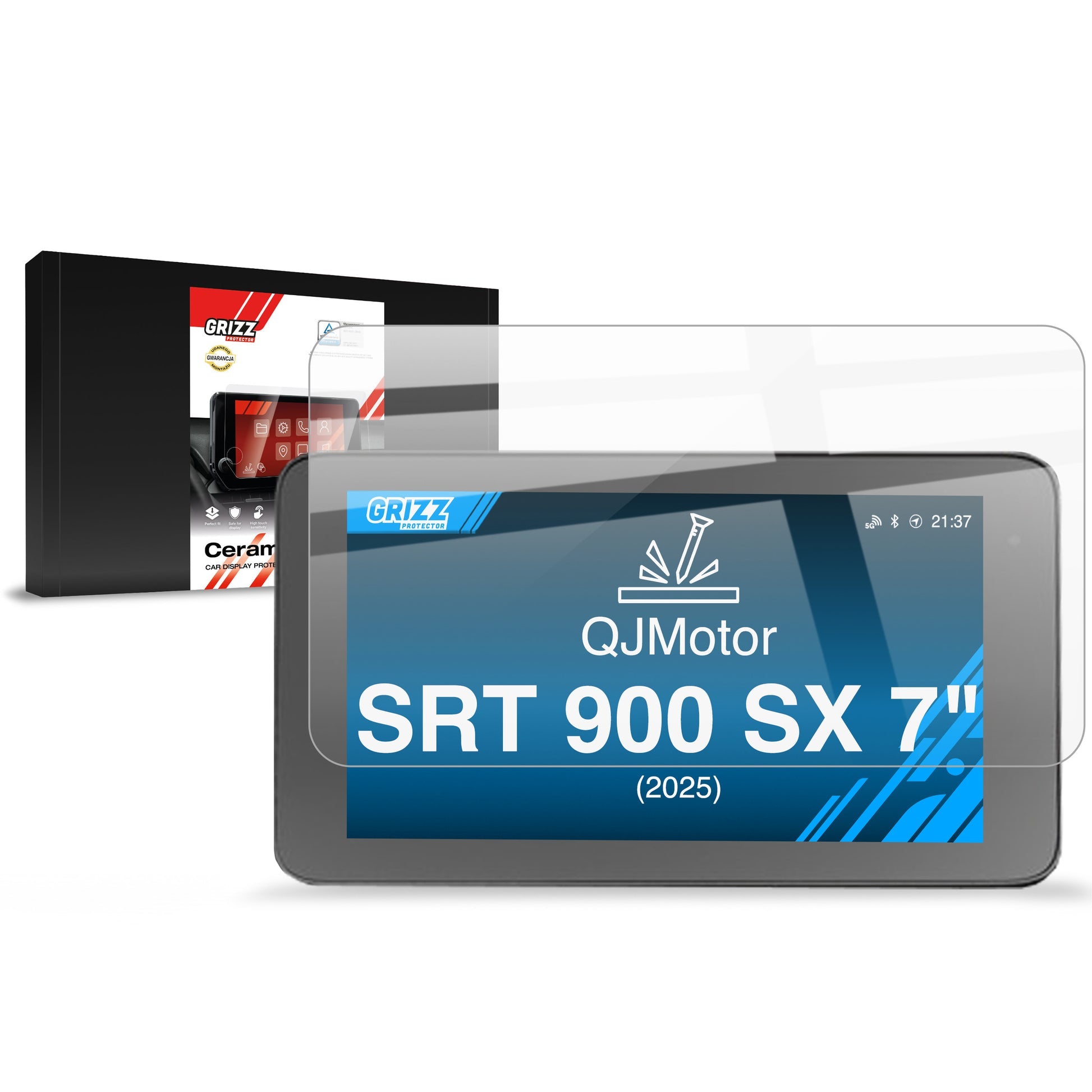 Folie de protecție pentru ecran pentru QJMotor SRT 900 SX 7" (2025) folie pentru navigație, rezistentă la zgârieturi, clară