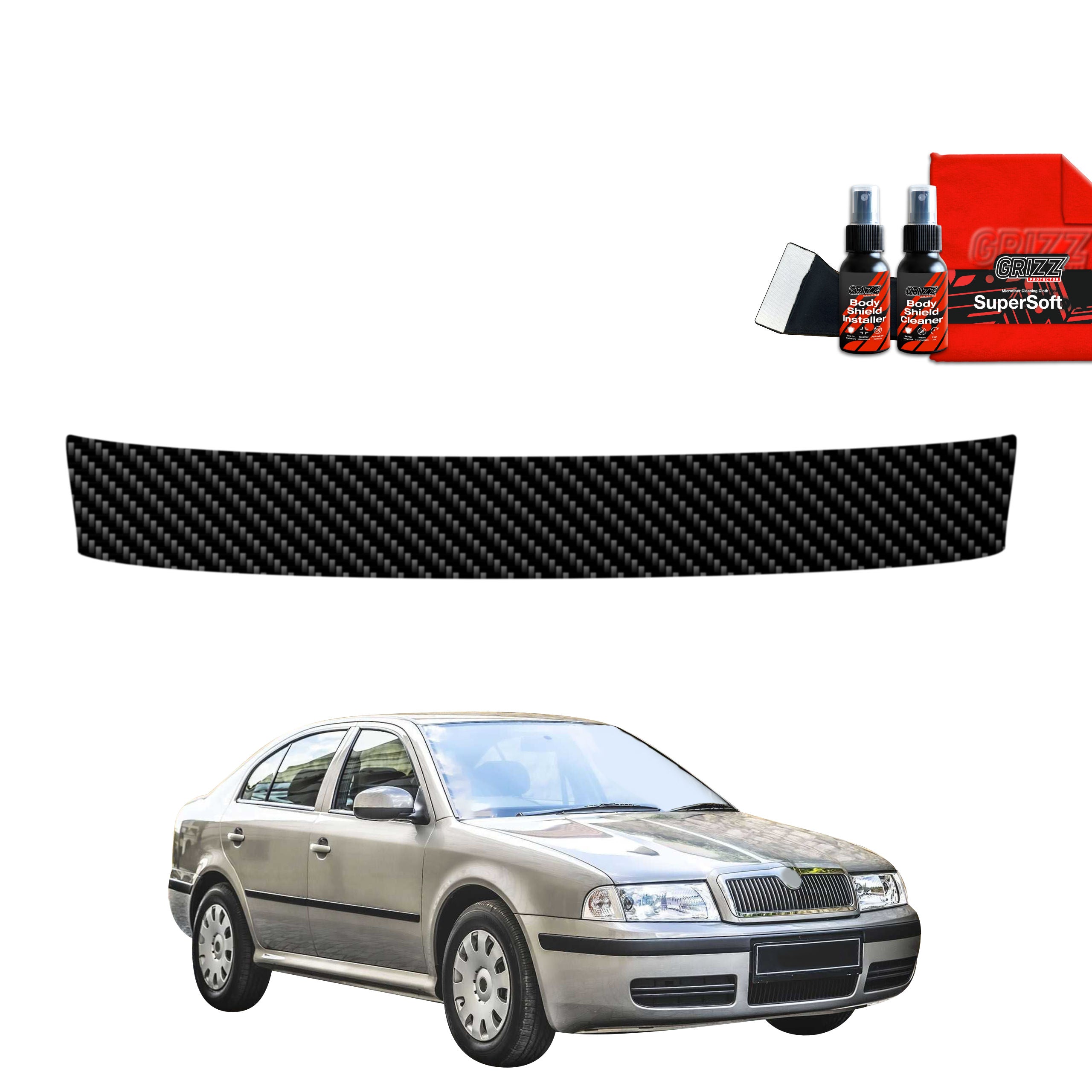 Folie de protecție din carbon pentru marginea de încărcare - Skoda Octavia (1996-2010)