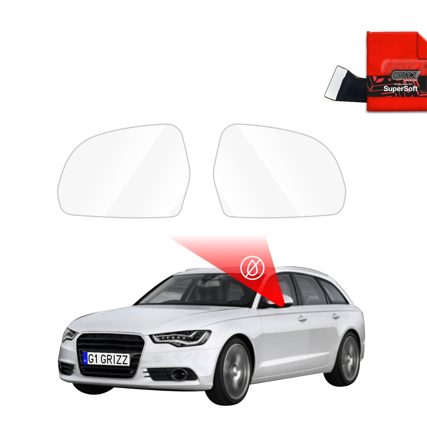 Folie de protecție împotriva ploii pentru oglinzile exterioare - Audi A6 C7 Avant (2011-2014)