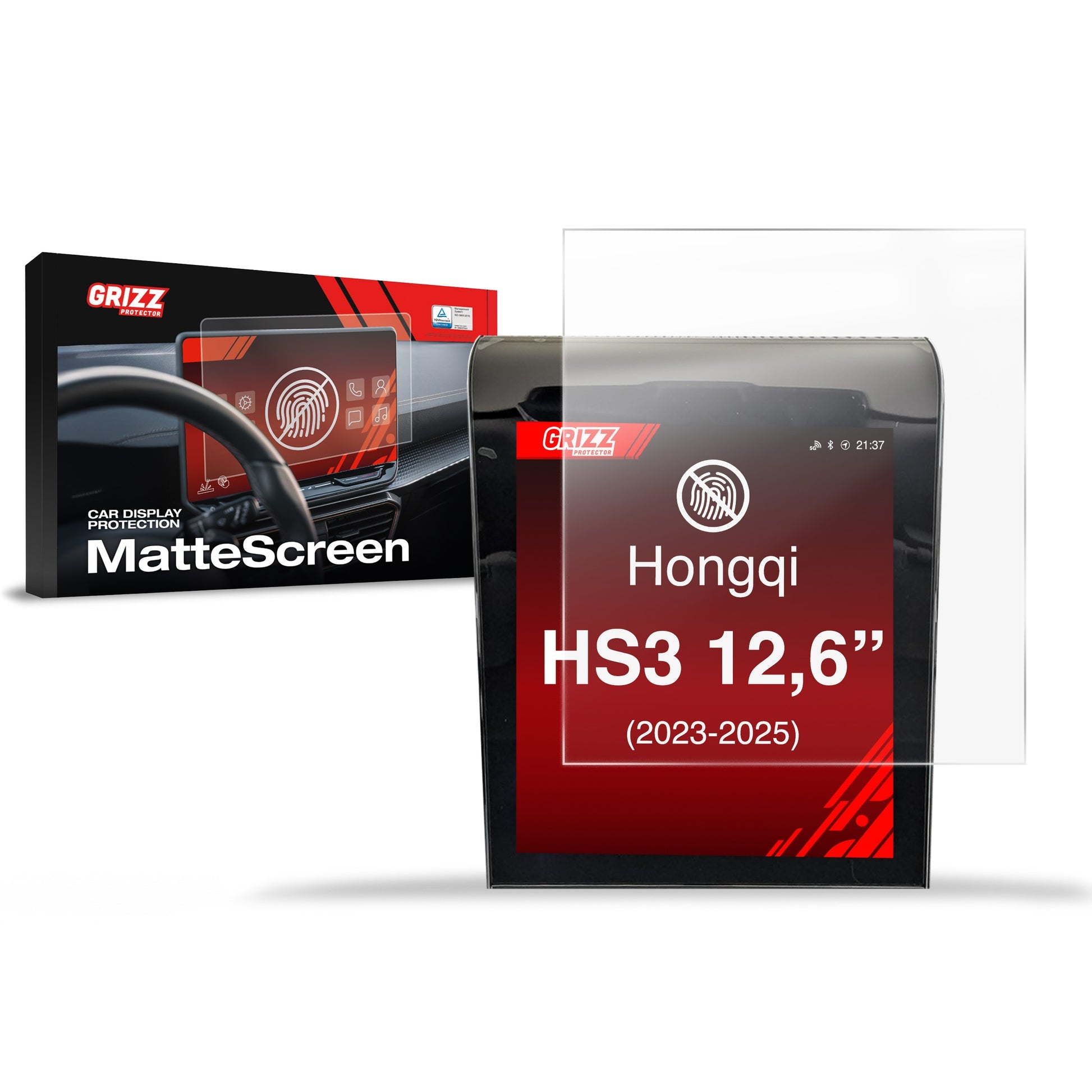 Folie de protecție pentru ecran pentru Hongqi HS3 12,6" (2023-2025) Anti-Amprentă, Mată