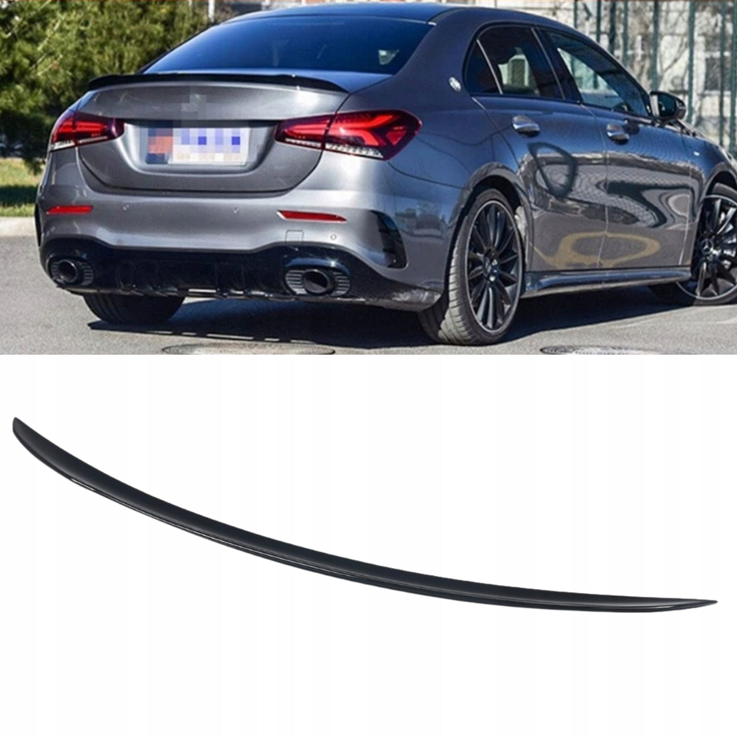 SPOILER SPOILER Eleron Adăugare la marginea MERCEDES AMG A V177 W177 NEGRU LUCIOS