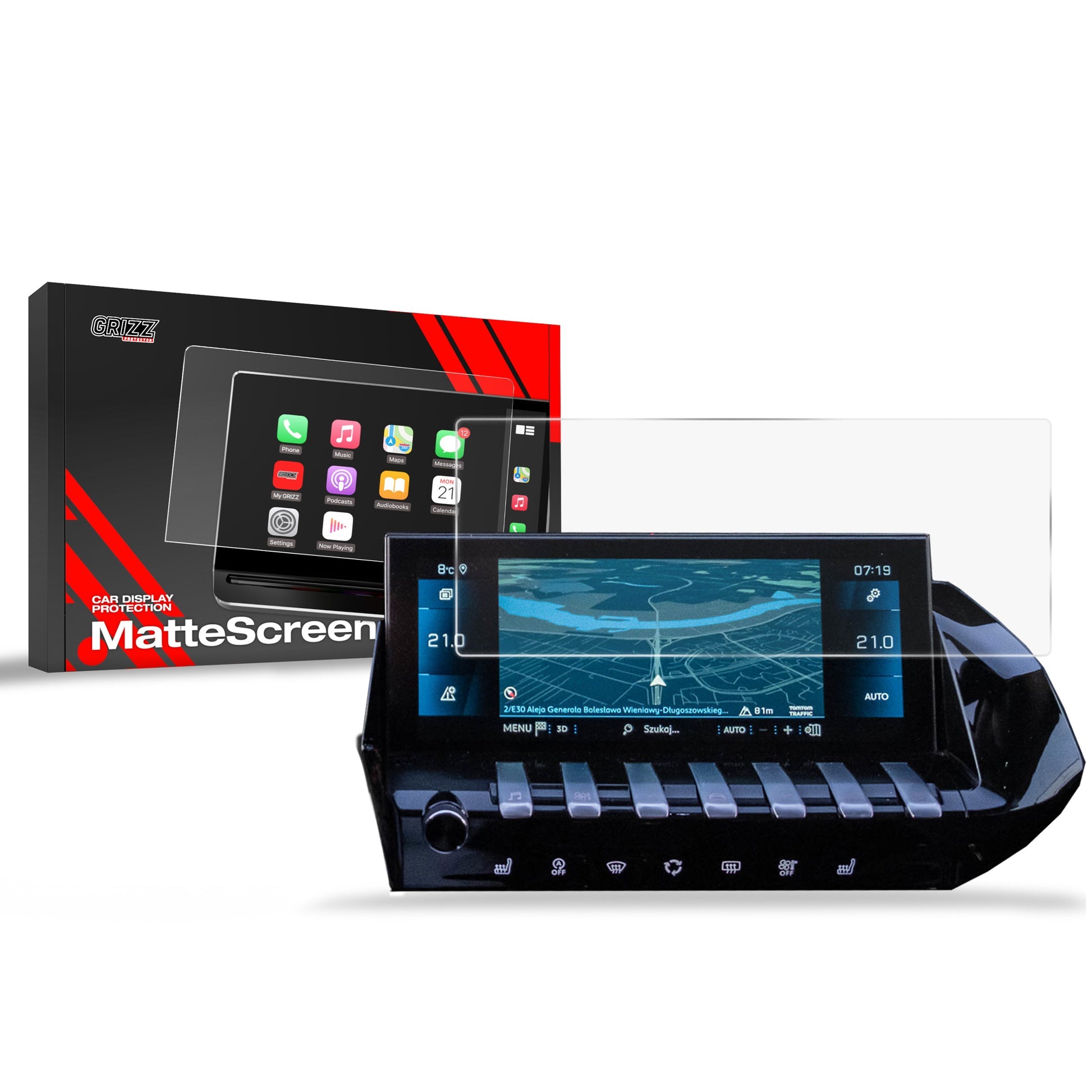 Folie de protecție pentru ecran pentru Peugeot 508 2 (2018-2023) Anti-Amprentă, Mată