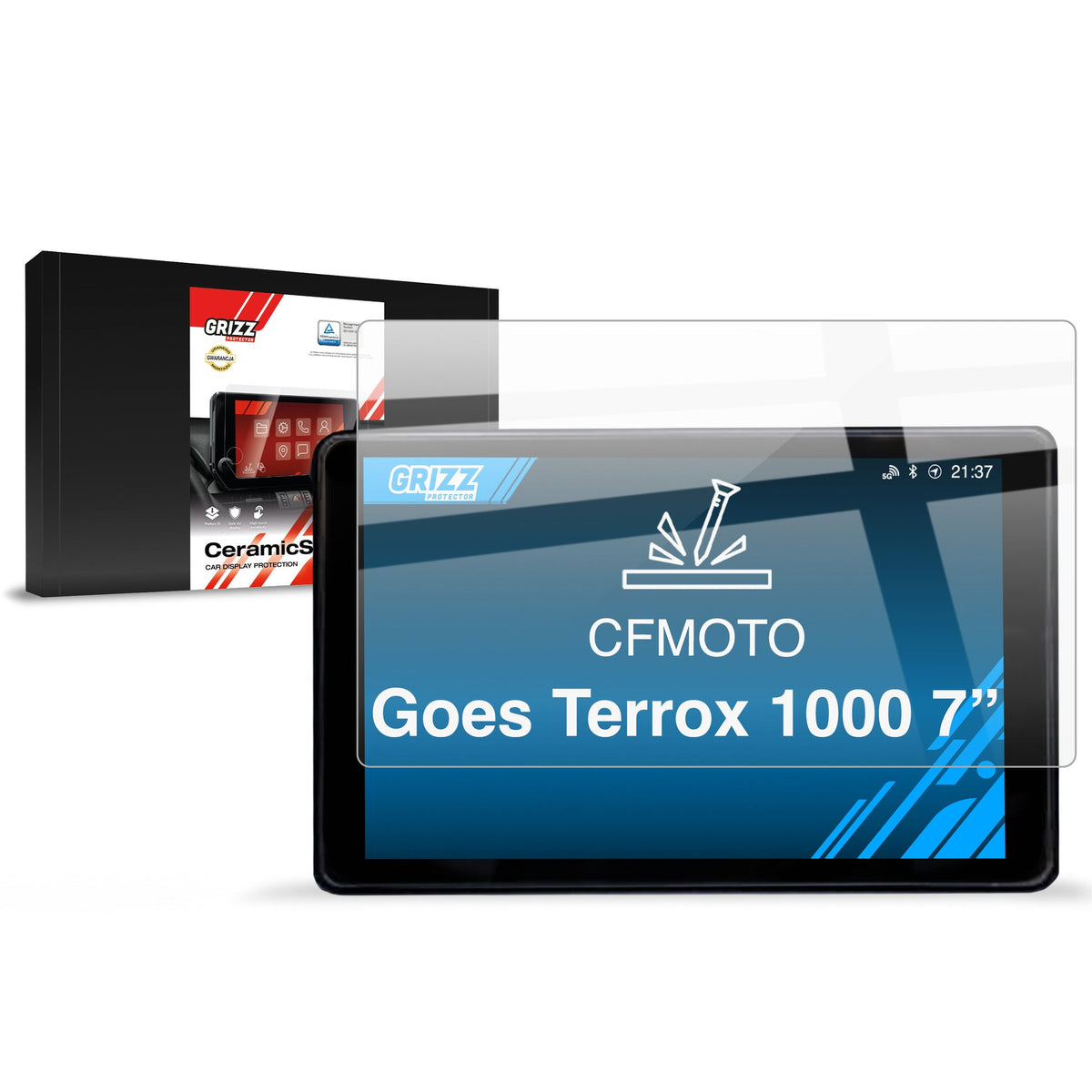 Folie de protecție pentru ecran pentru CFMOTO Goes Terrox 1000 7" Navi, rezistentă la zgârieturi, clară