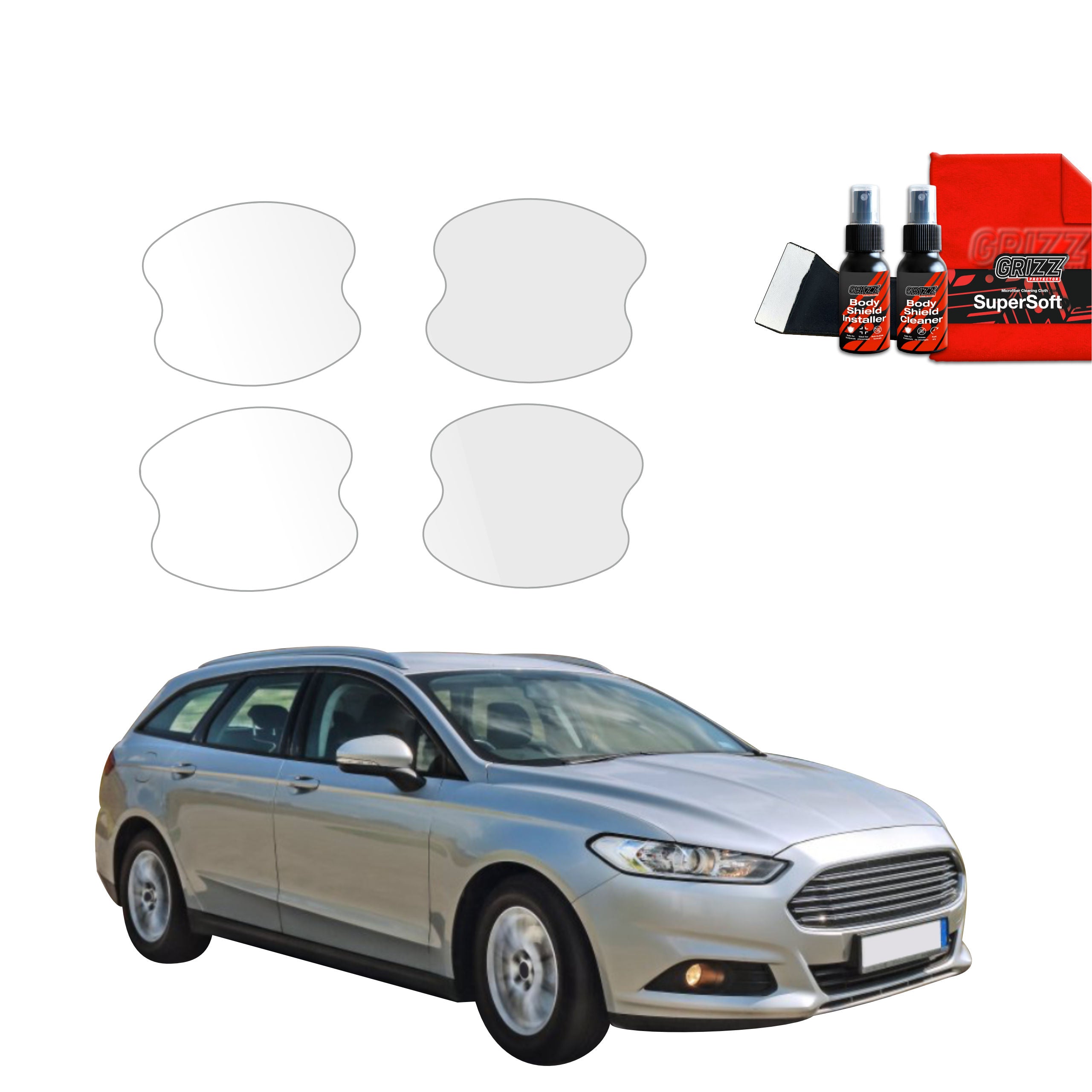 Folie de protecție 4în1 pentru mânerele ușilor - Ford Mondeo Mk5 Combi (2014-2019)