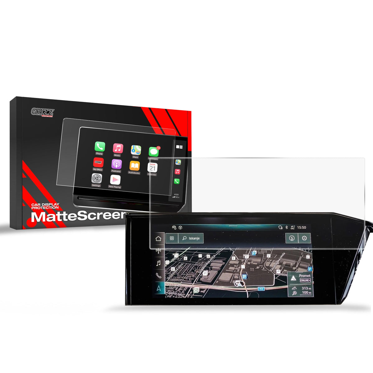 Folie de protecție pentru ecran Audi Q4 e-tron (2021-2025) Anti-amprentă, Mată