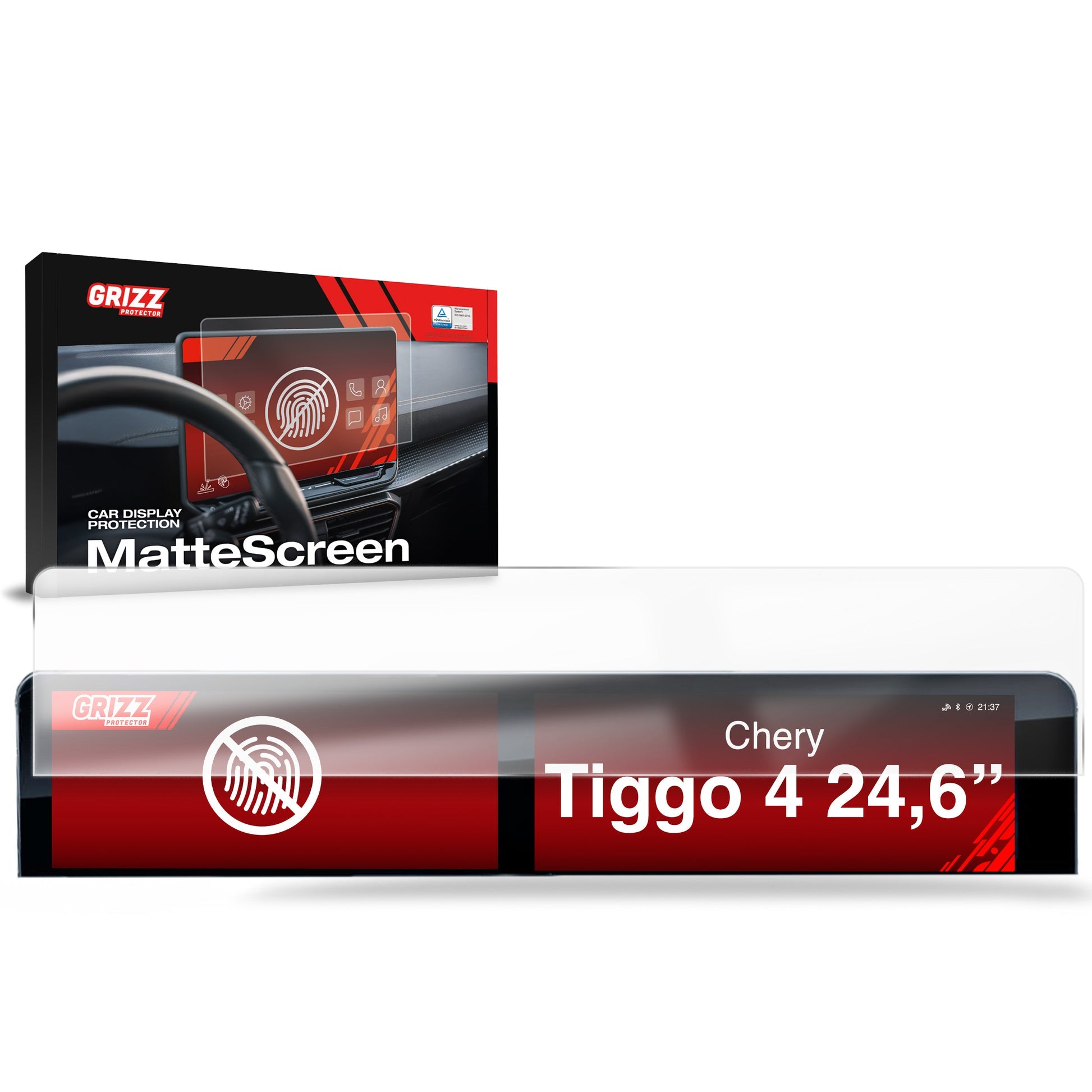 Displayschutzfolie für Chery Tiggo 7 24,6" (2025) Anti-Fingerprint, Matt