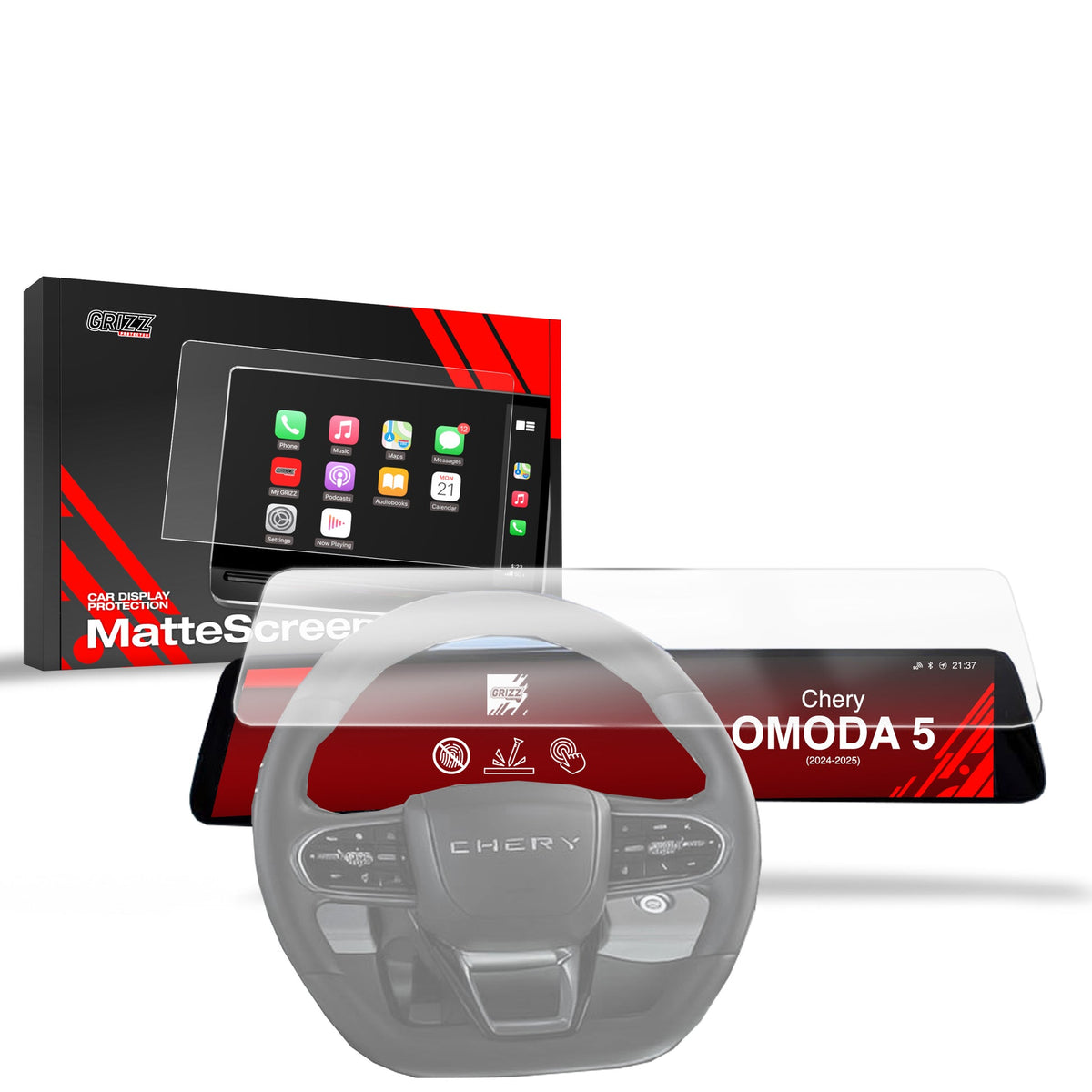 Folie de protecție pentru ecran pentru Cherry OMODA 5 Facelift (2024-2025) Anti-Amprentă, Mată