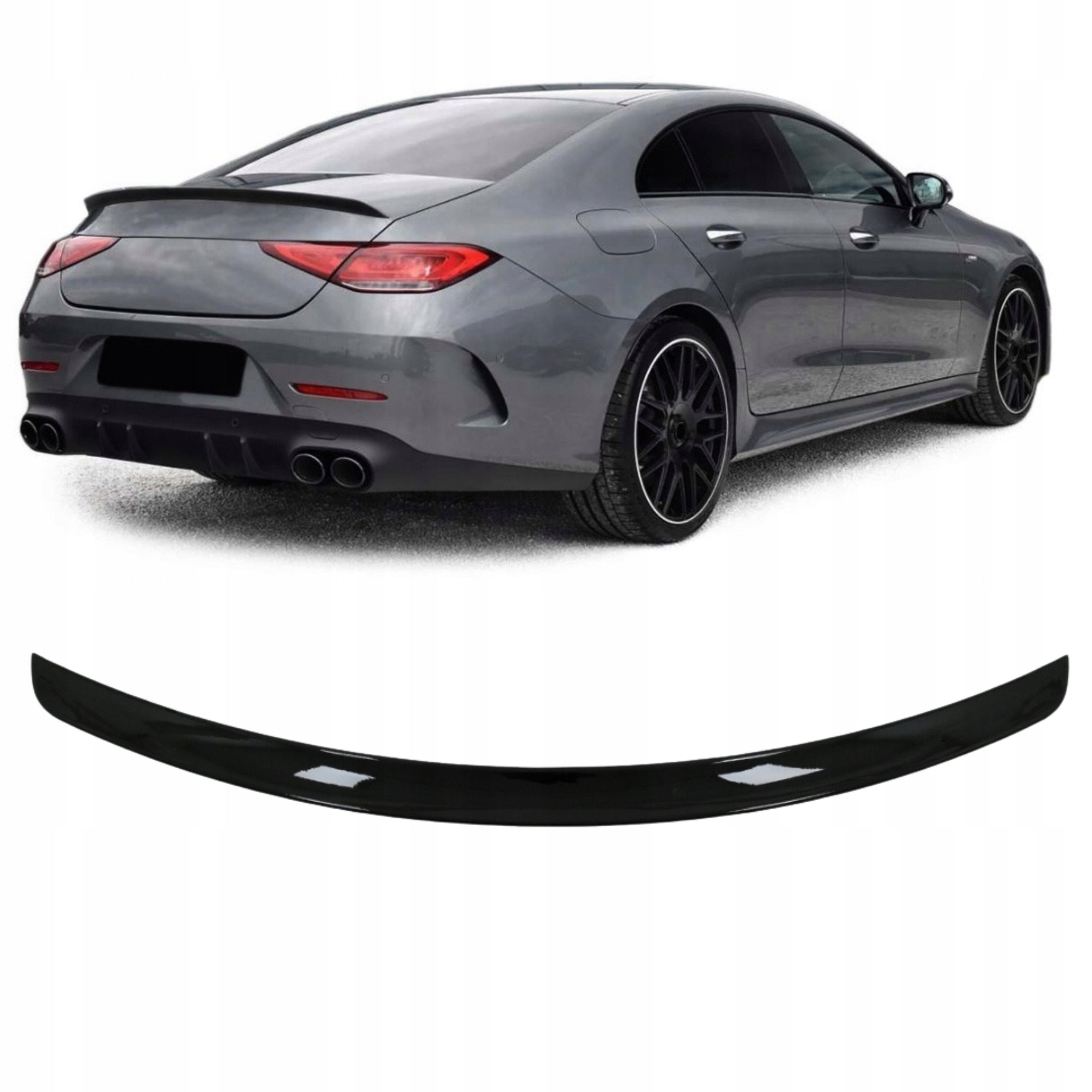 SPOILER CAPAC SPOILER SPATE ADAUGARE MERCEDES CLS C257 NEGRU LUCIOS