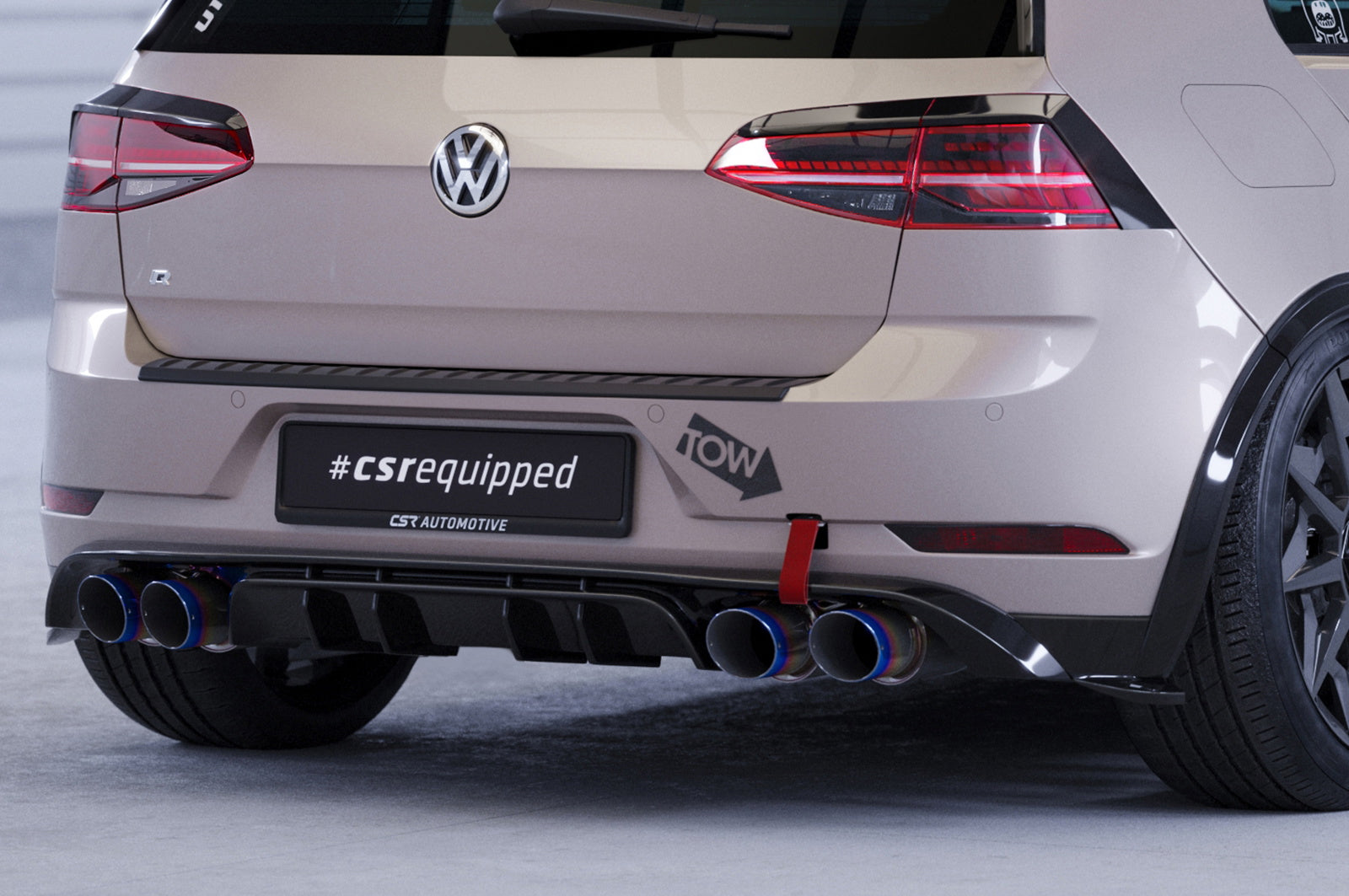 Difuzor Șorț spate cu ABE pentru VW Golf 7 (Tip AU) R HA305