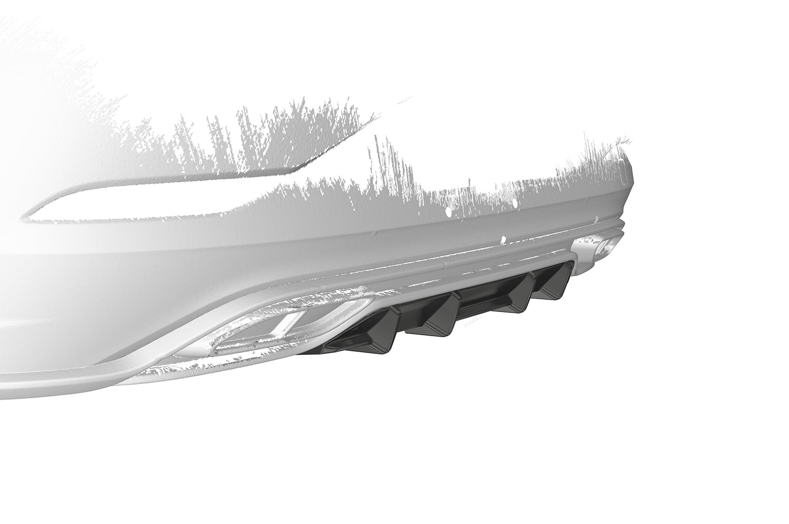 Difuzor Șorț spate cu ABE pentru VW Polo 6 2G (Tip AW) R-Line HA440