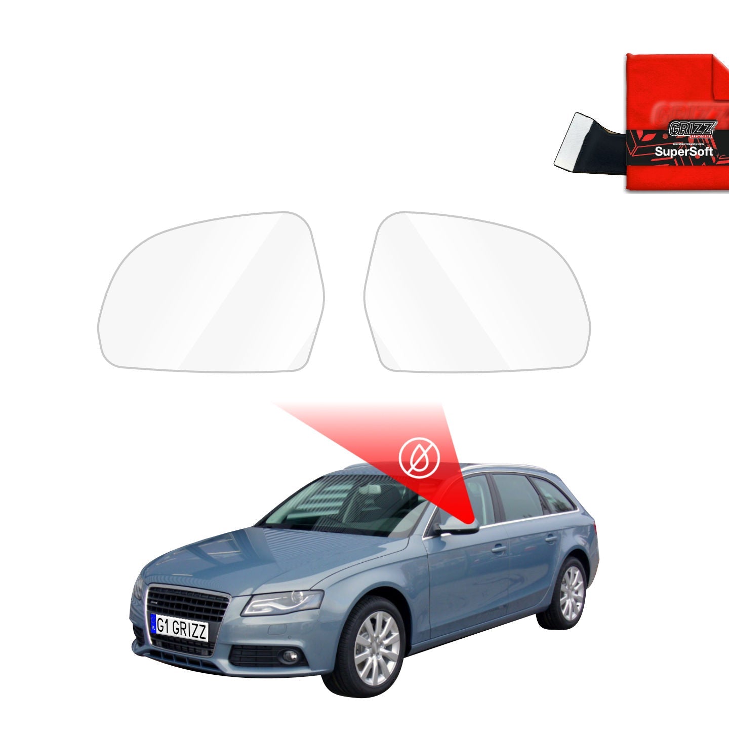 Folie de protecție împotriva ploii pentru oglinzile exterioare - Audi A4 B8 Avant (2007-2011)