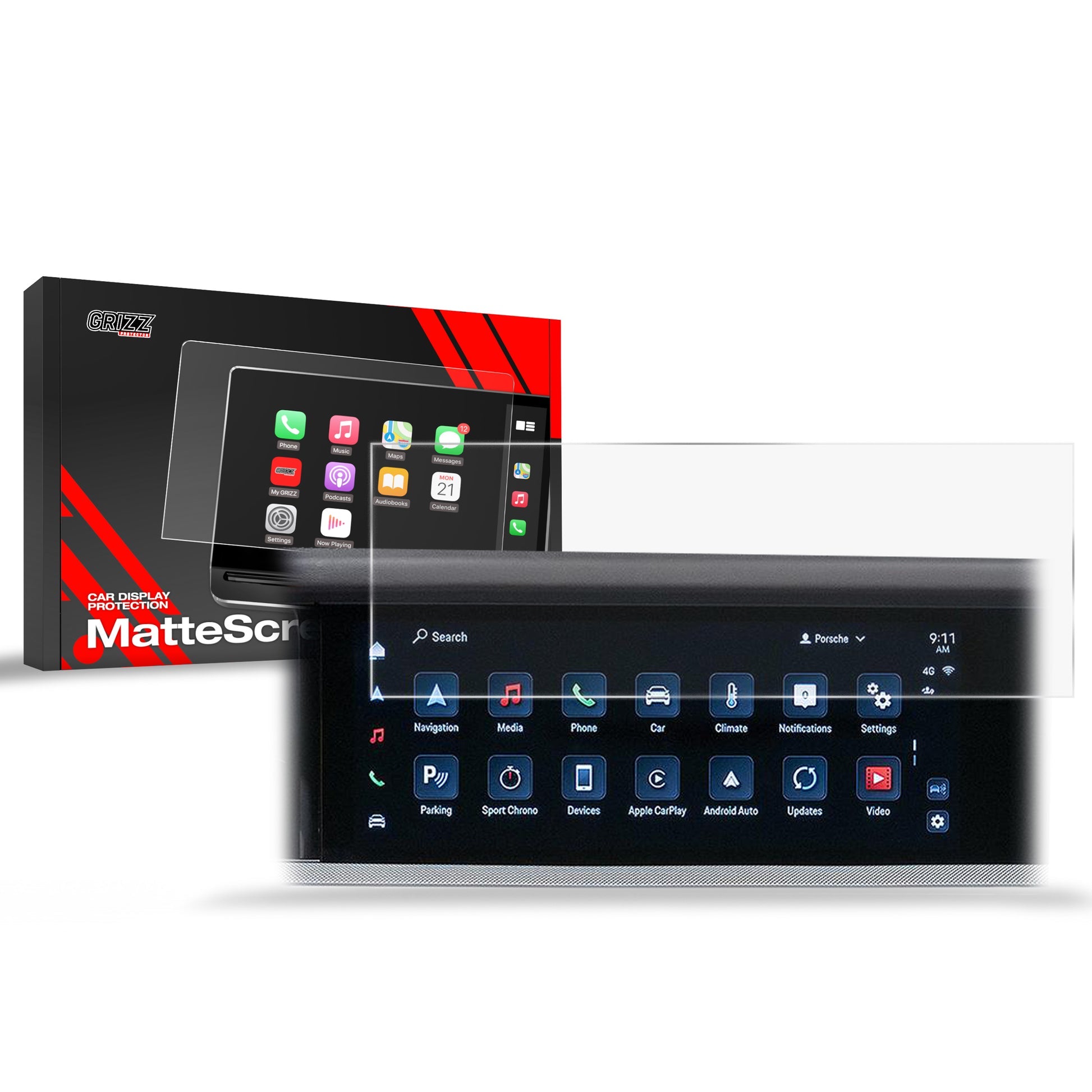 Folie de protecție pentru ecran pentru Porsche Cayenne 3 12,3" (2023-2025) Anti-Amprentă, Mată