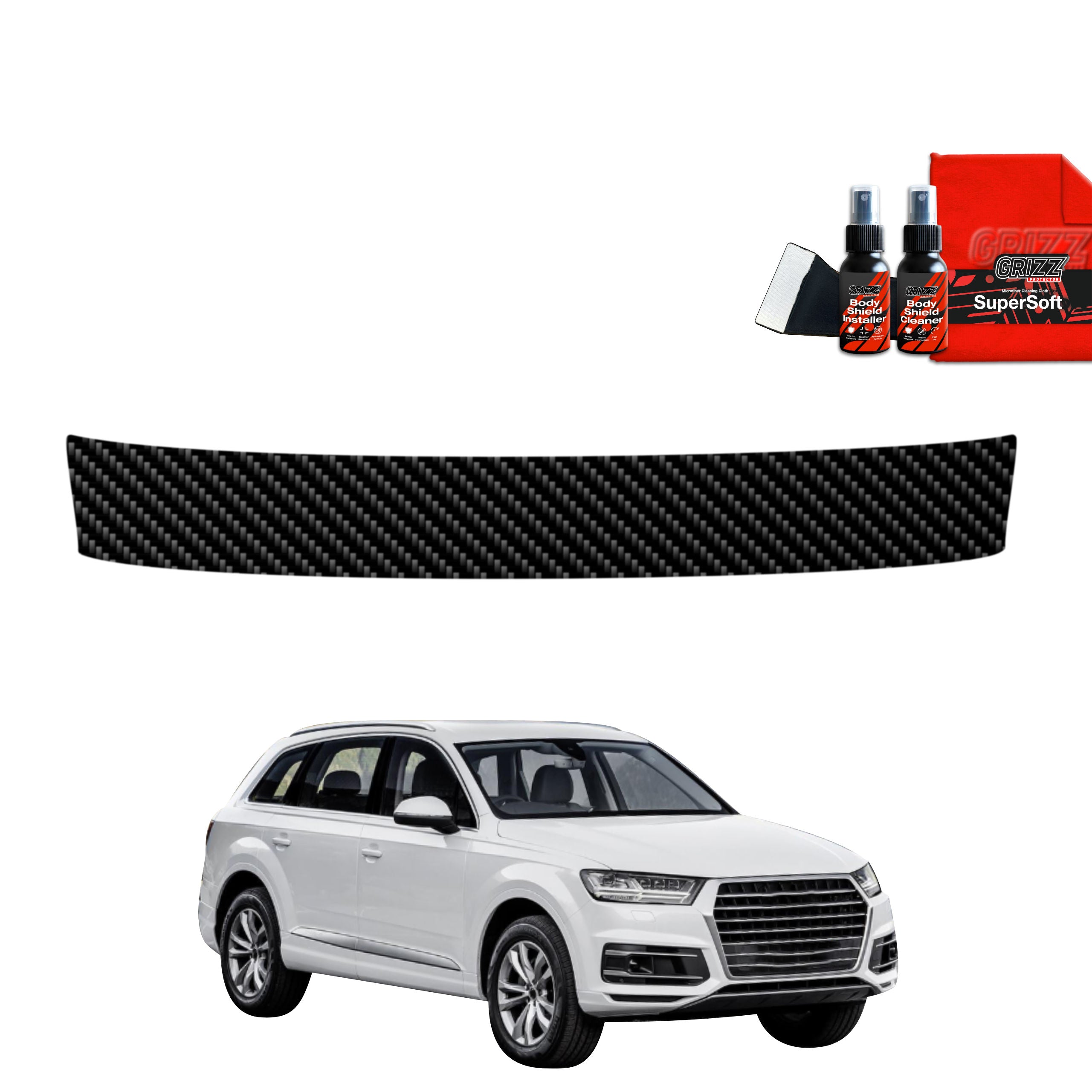 Folie de protecție din carbon pentru pragul portbagajului - Audi Q7 (2015-2019)