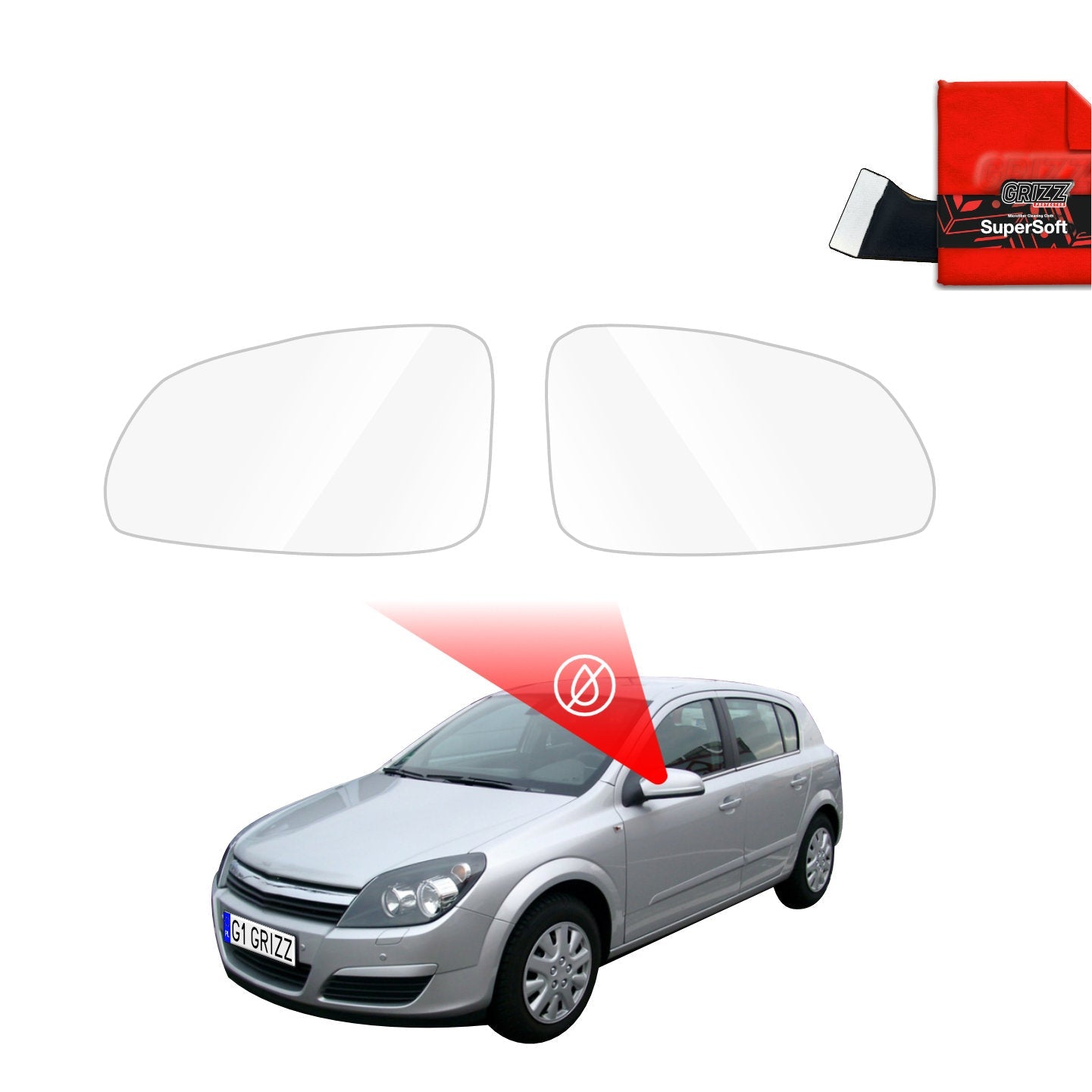 Folie de protecție împotriva ploii pentru oglinzile exterioare - Opel Astra H Hatchback 5D (2004-2014)