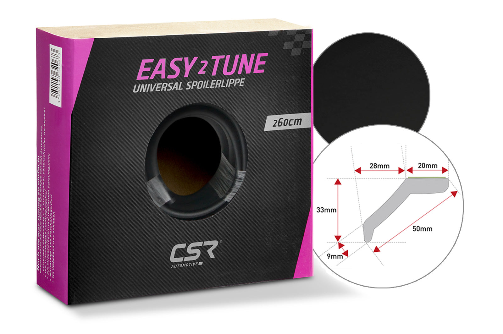 easy²tune Eleron autoadeziv universal negru ZB131