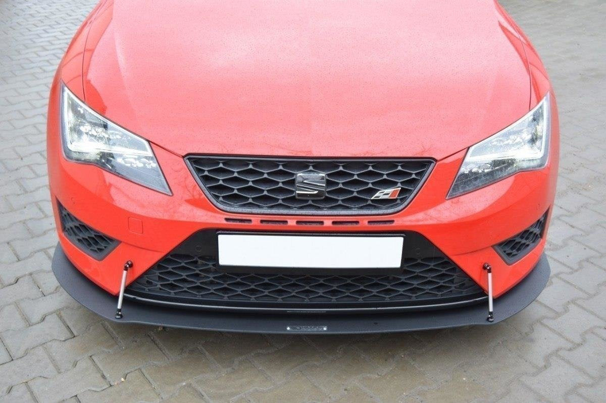 Prelungire splitter bara fata Seat Leon 5F Mk3 Cupra FR 2012-2016 v2 - Maxton Design