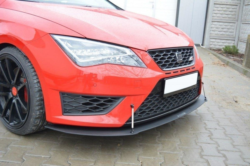 Prelungire splitter bara fata Seat Leon 5F Mk3 Cupra FR 2012-2016 v2 - Maxton Design
