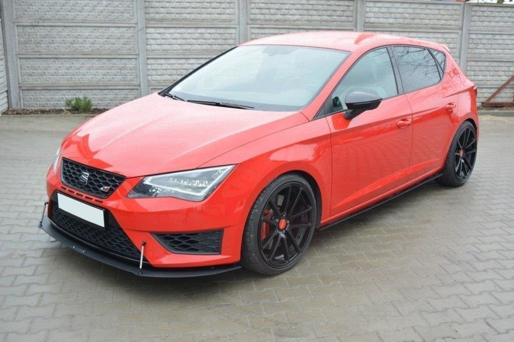 Prelungire splitter bara fata Seat Leon 5F Mk3 Cupra FR 2012-2016 v2 - Maxton Design