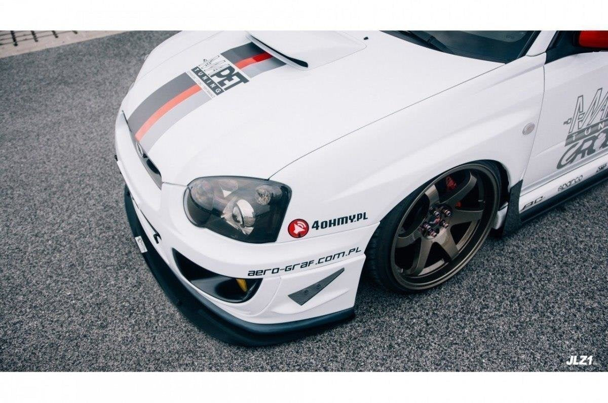 Prelungire splitter bara fata Subaru Impreza Mk2 WRX STI Blobeye 2003-2006 v2 - Maxton Design