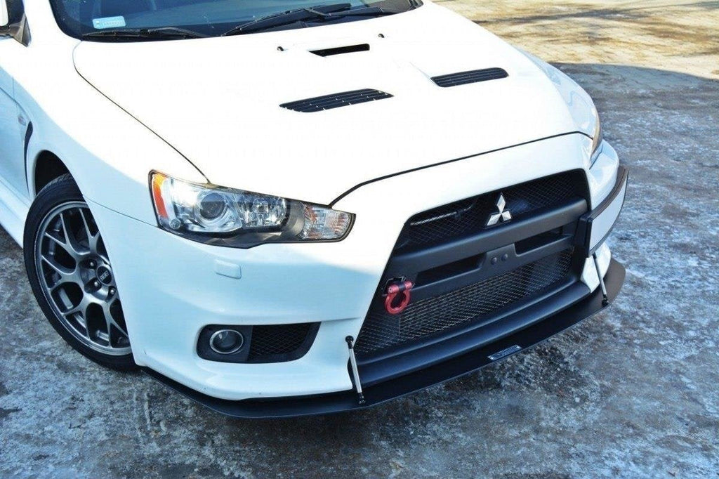 Prelungire splitter bara fata Mitsubishi Lancer EVO X 2007-2015 v2 - Maxton Design