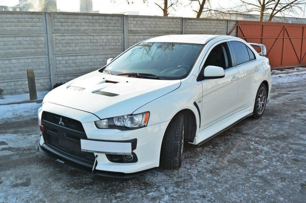 Prelungire splitter bara fata Mitsubishi Lancer EVO X 2007-2015 v2 - Maxton Design